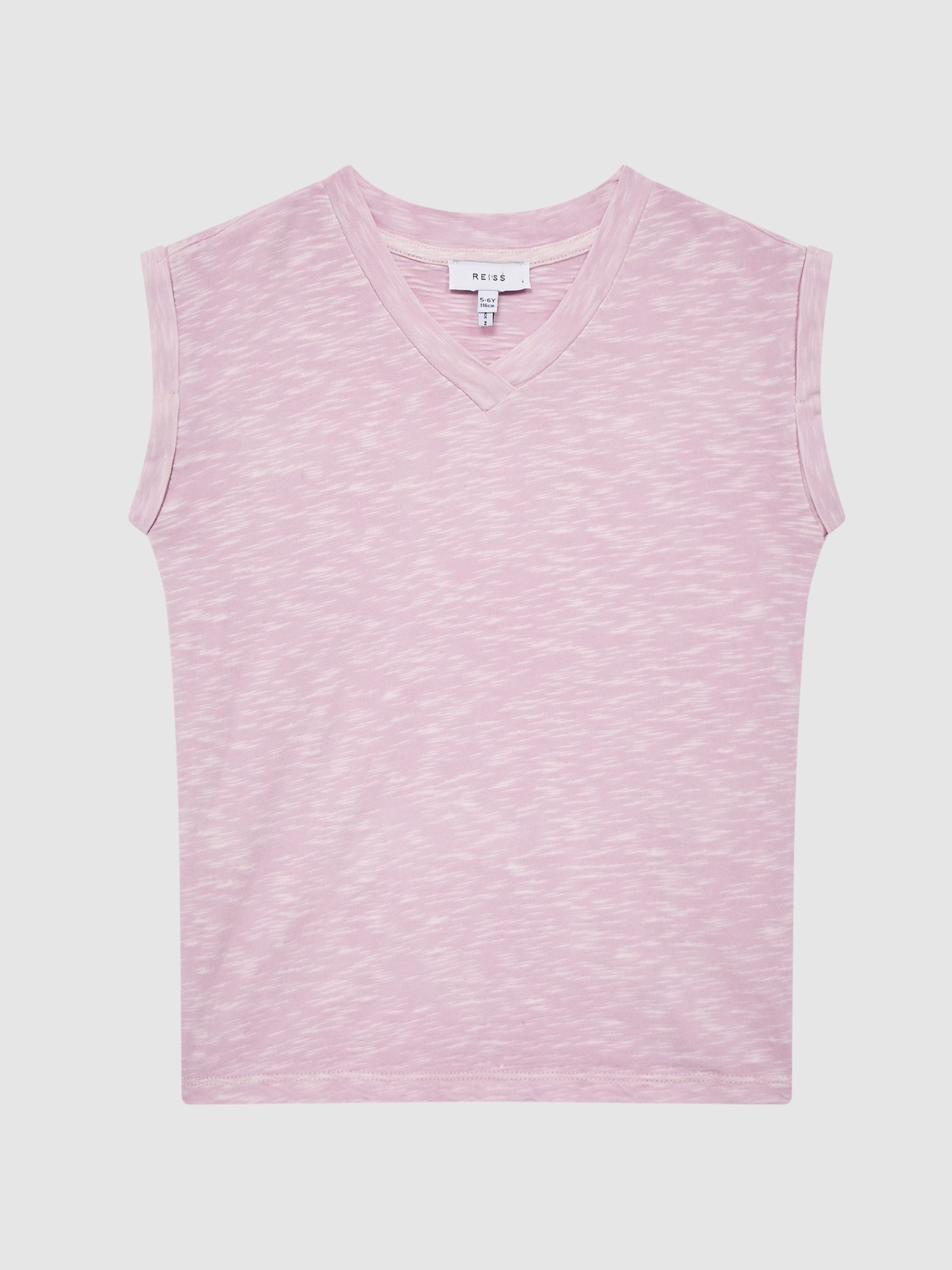 Senior Jersey V Neck T-Shirt in Lilac - Image 2 of 6