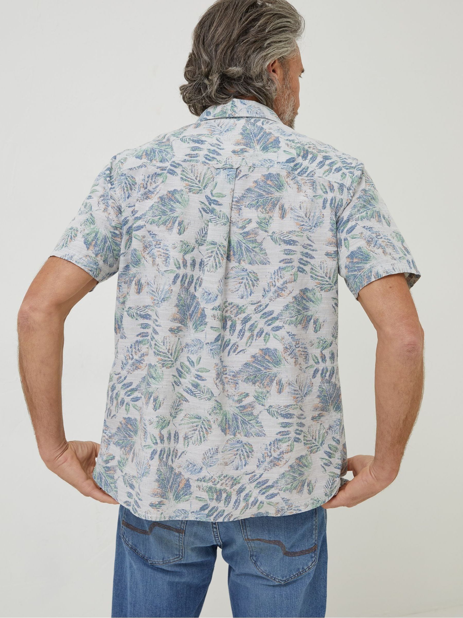 Blue National Forest Leaf Print Shirt - Image 2 of 4