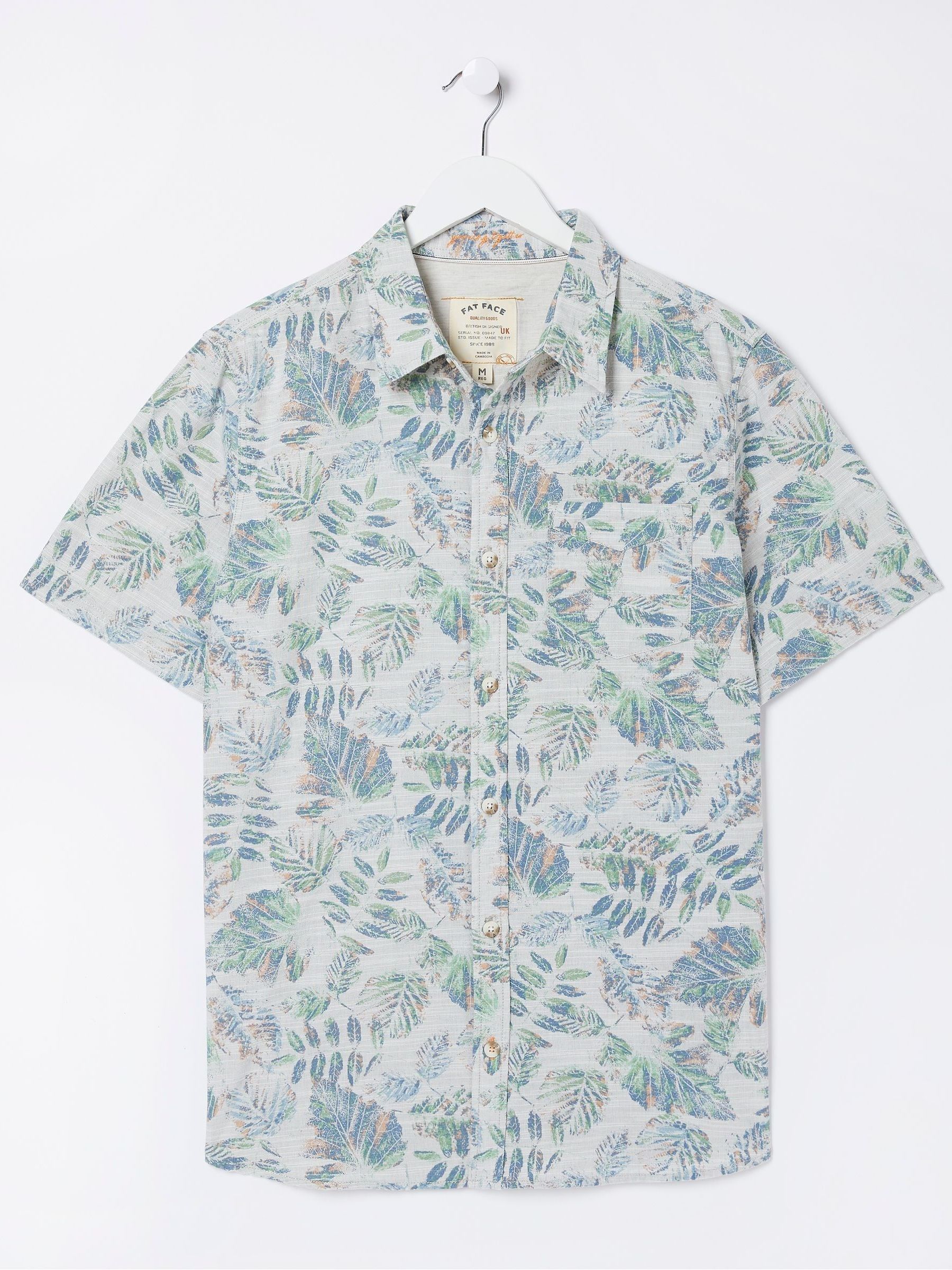 Blue National Forest Leaf Print Shirt - Image 4 of 4