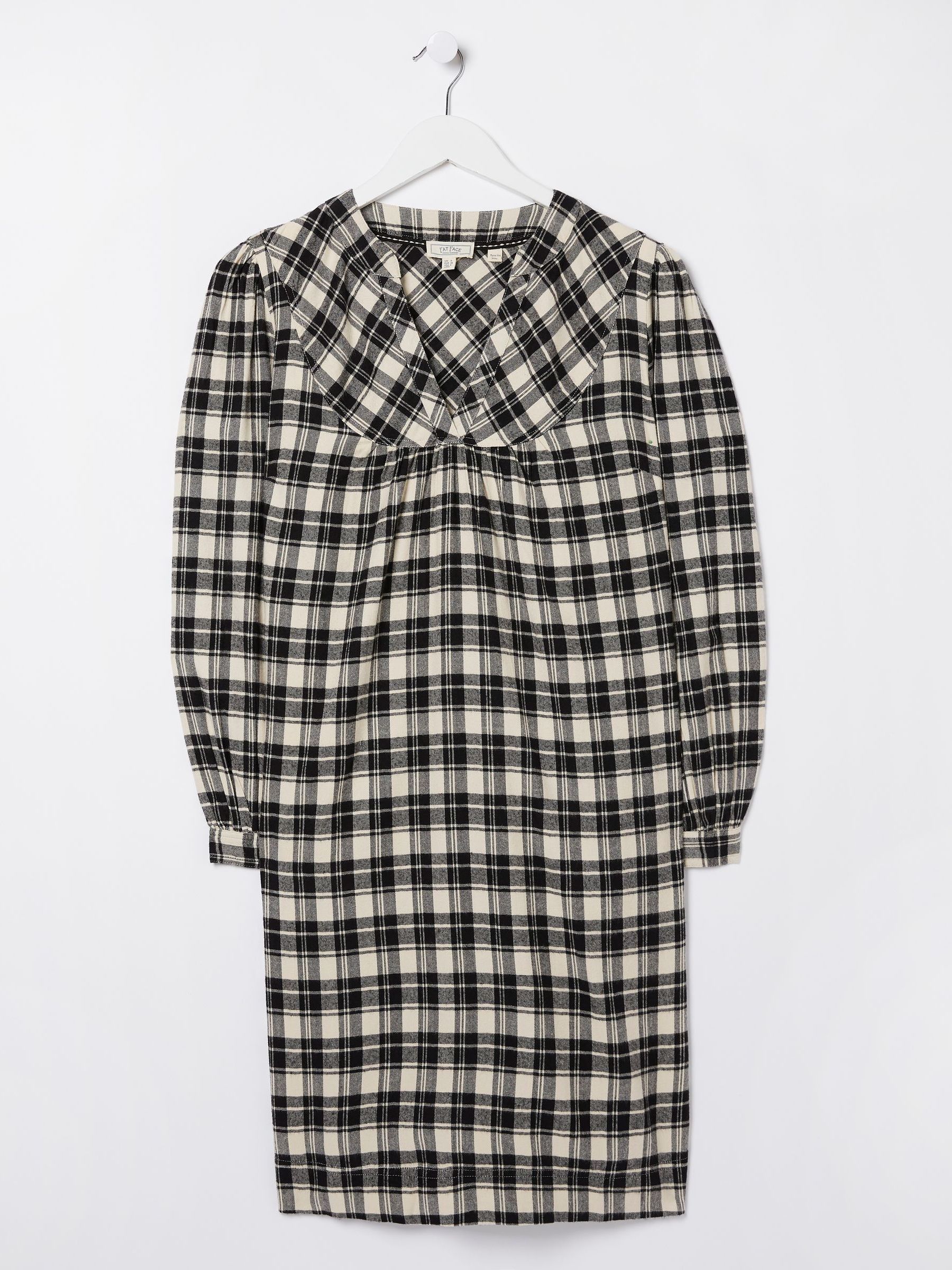 Natural Jessie Check Shift Dress - Image 4 of 4 Natural Jessie Check Shift Dress - Image 4 of 4