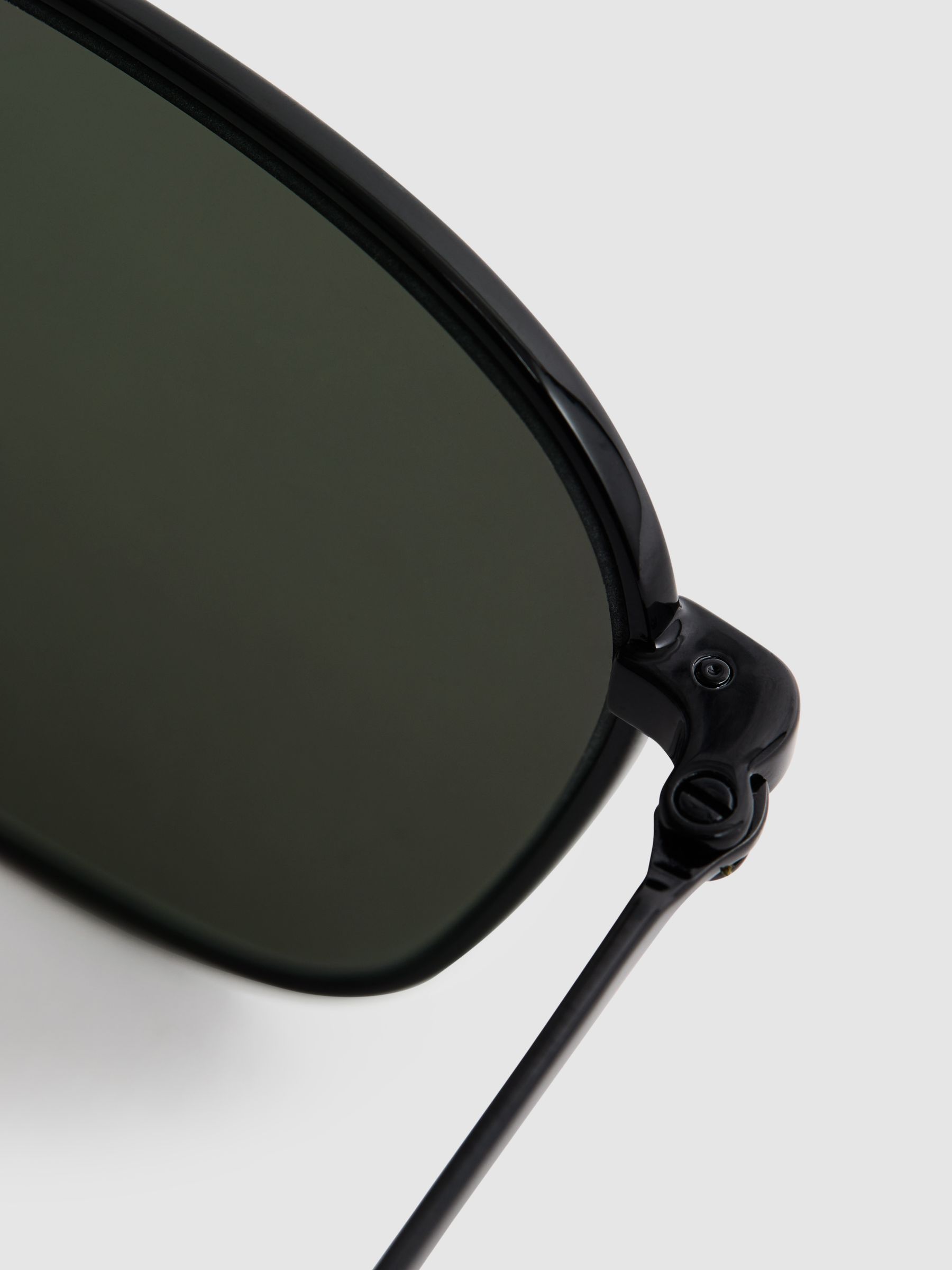 Monokel Eyewear Squared Sunglasses in Black - Image 4 of 4