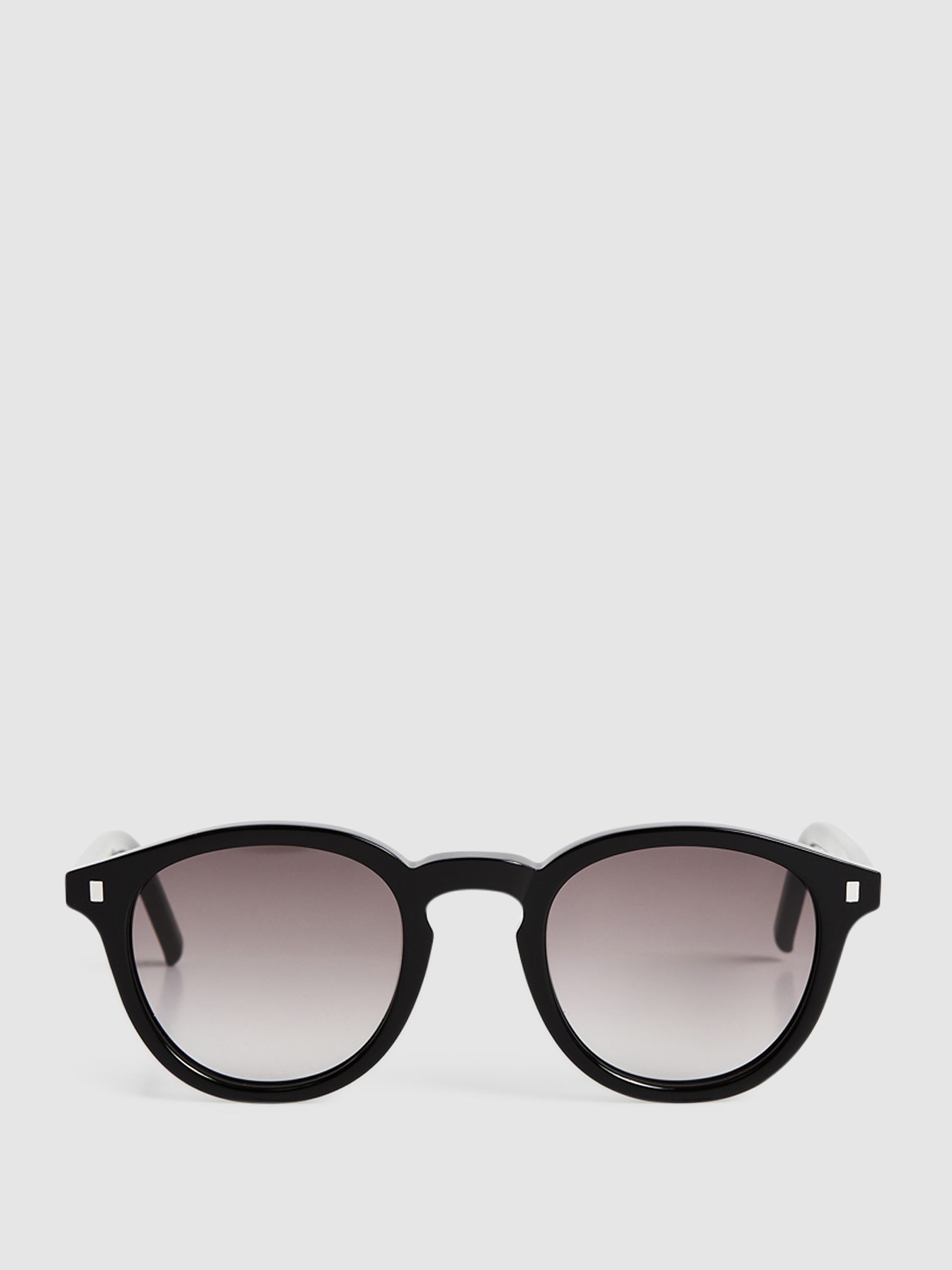 Monokel Eyewear Round Sunglasses in Black - Image 1 of 4 Monokel Eyewear Round Sunglasses in Black - Image 1 of 4