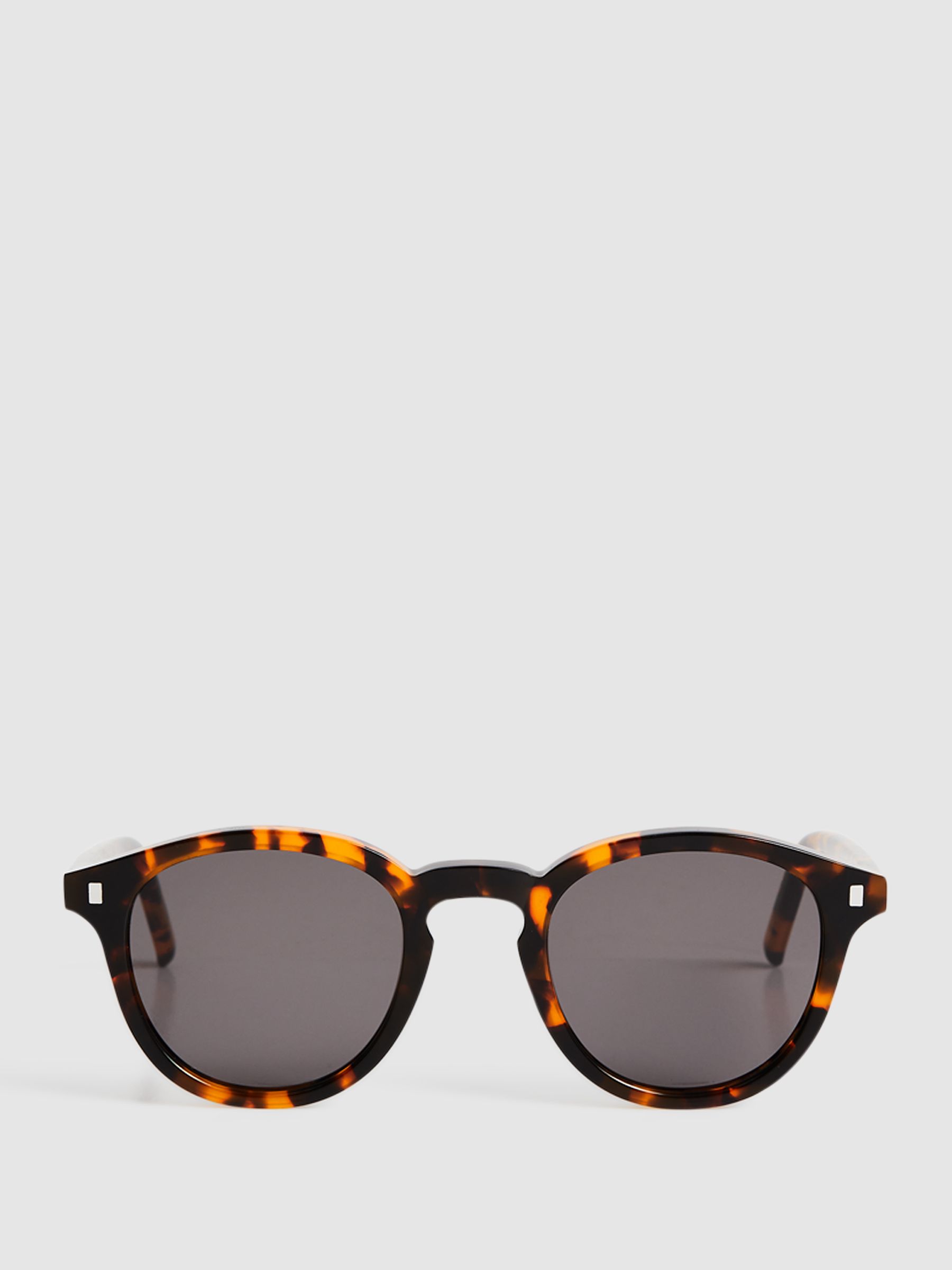 Monokel Eyewear Round Sunglasses in Tortoise - Image 1 of 4