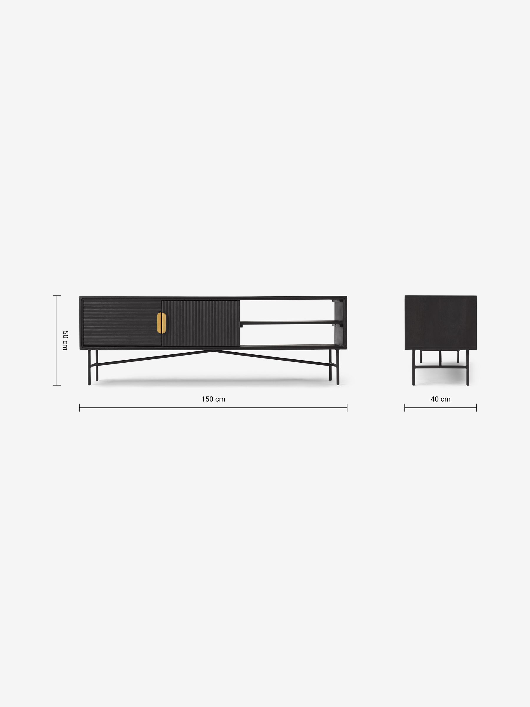 Haines TV Unit in Charcoal - Image 7 of 7