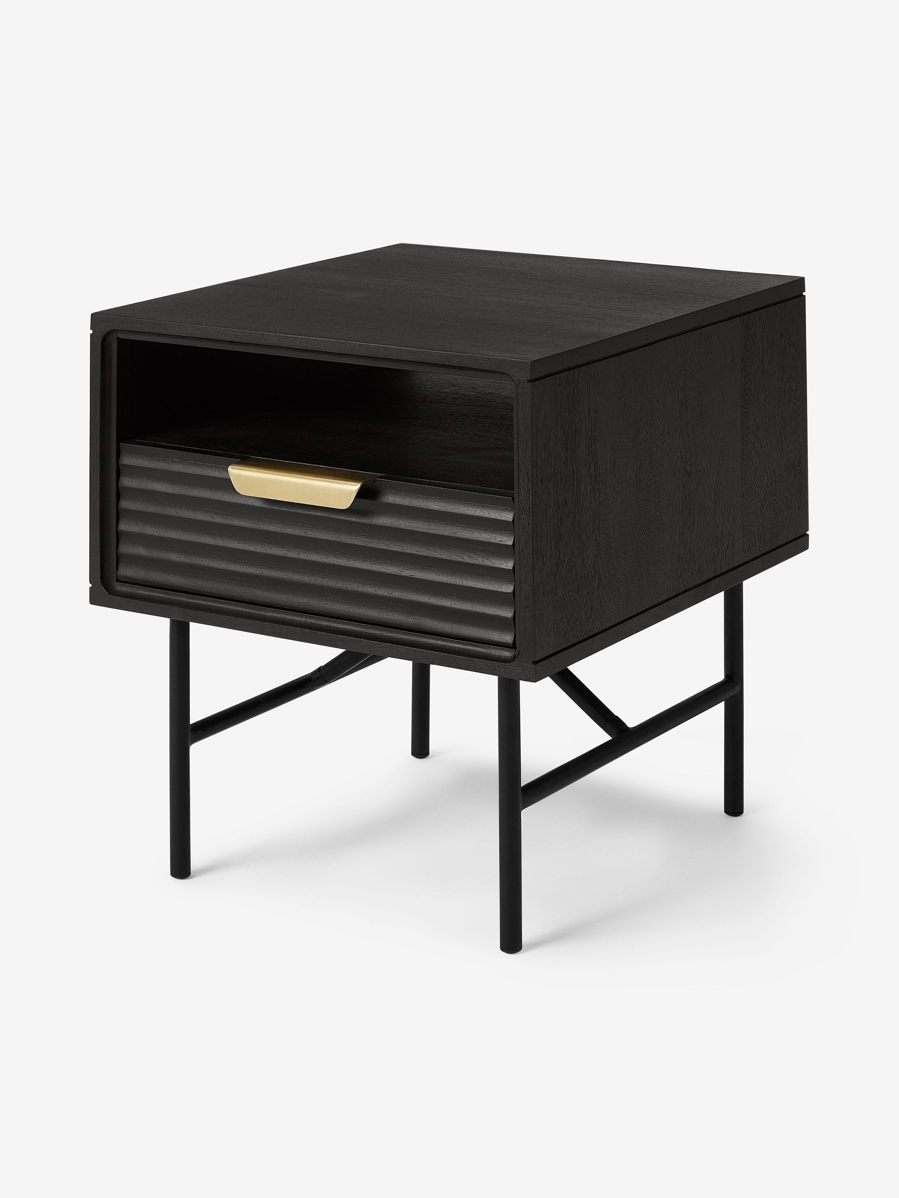 Haines Bedside Table in Charcoal - Image 2 of 4