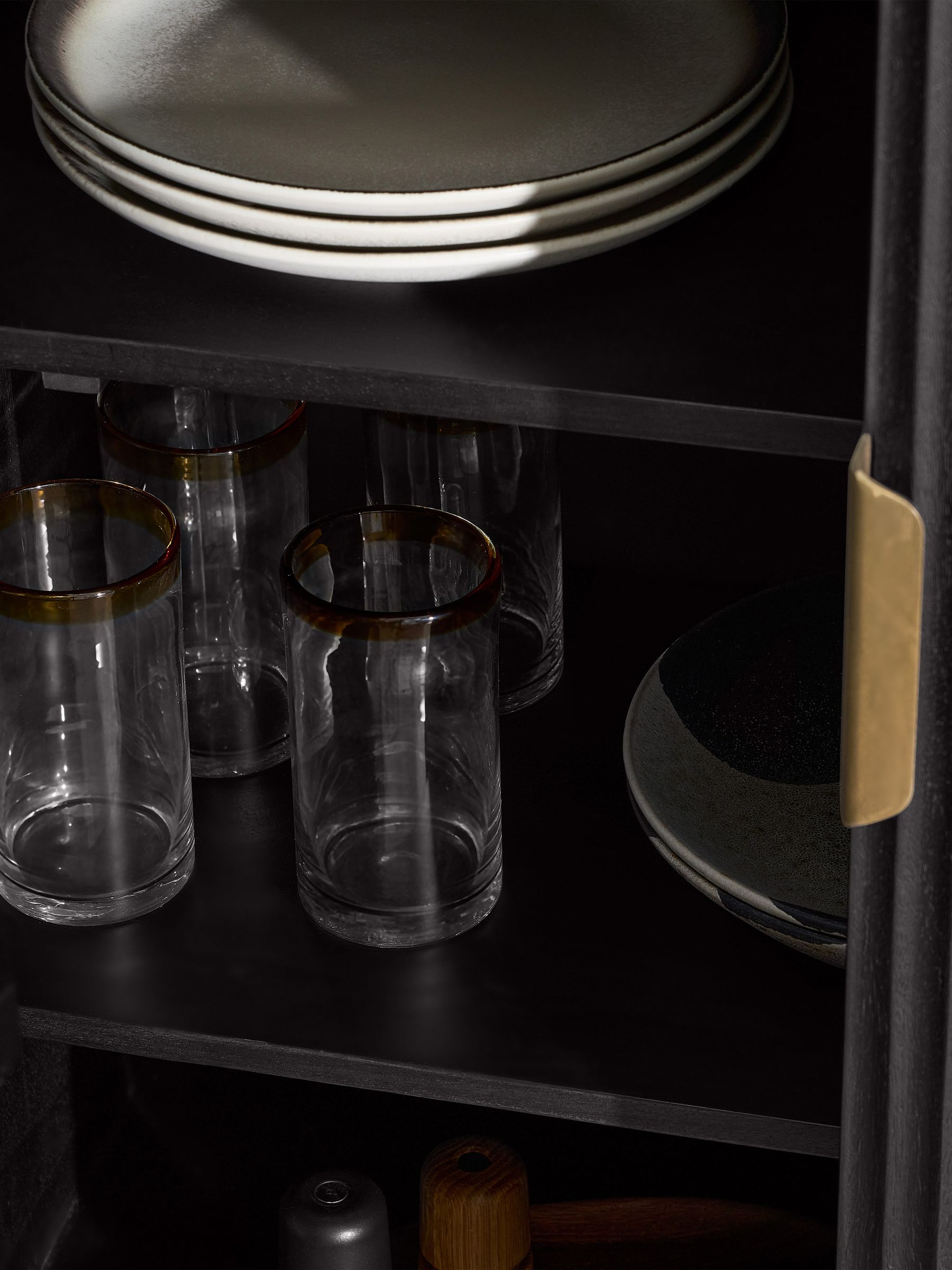 Haines Tall Cabinet in Charcoal - Image 3 of 5
