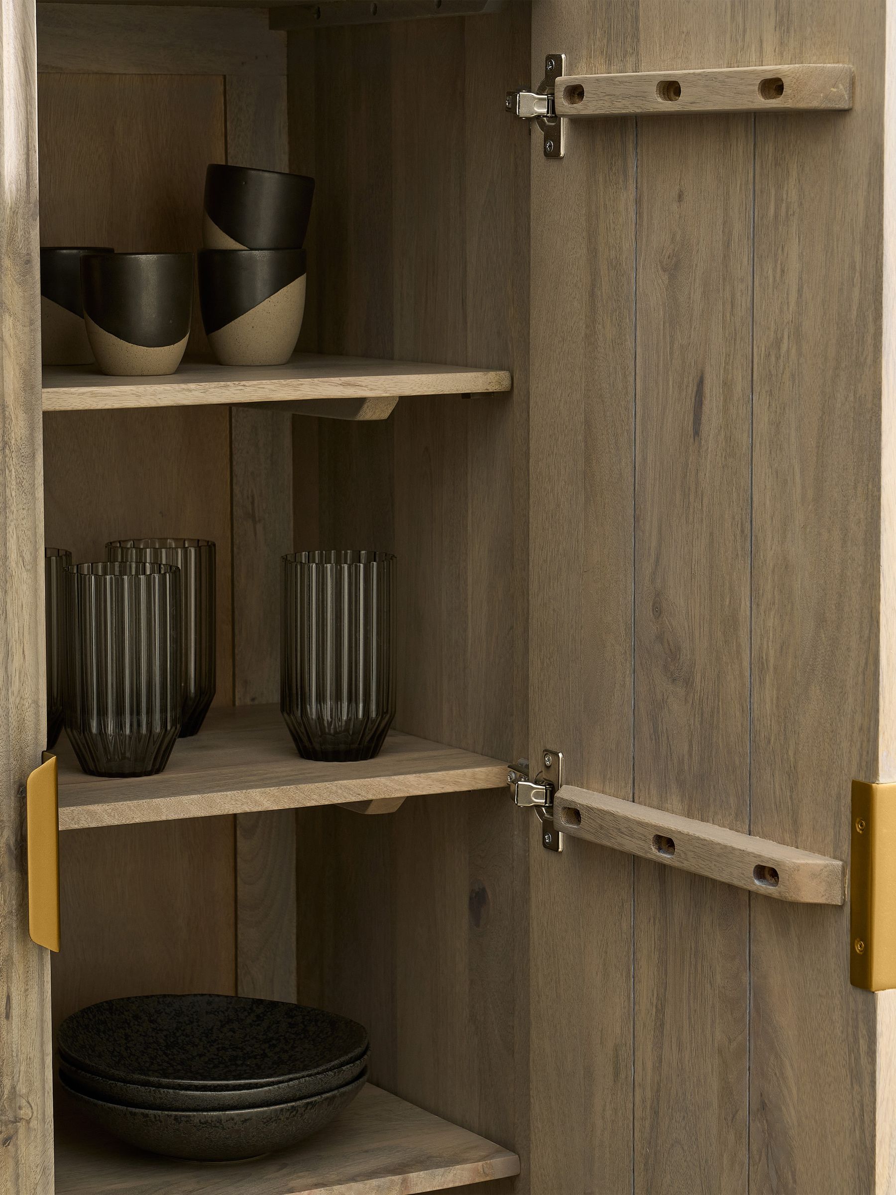 Haines Tall Cabinet in Grey - Image 2 of 7