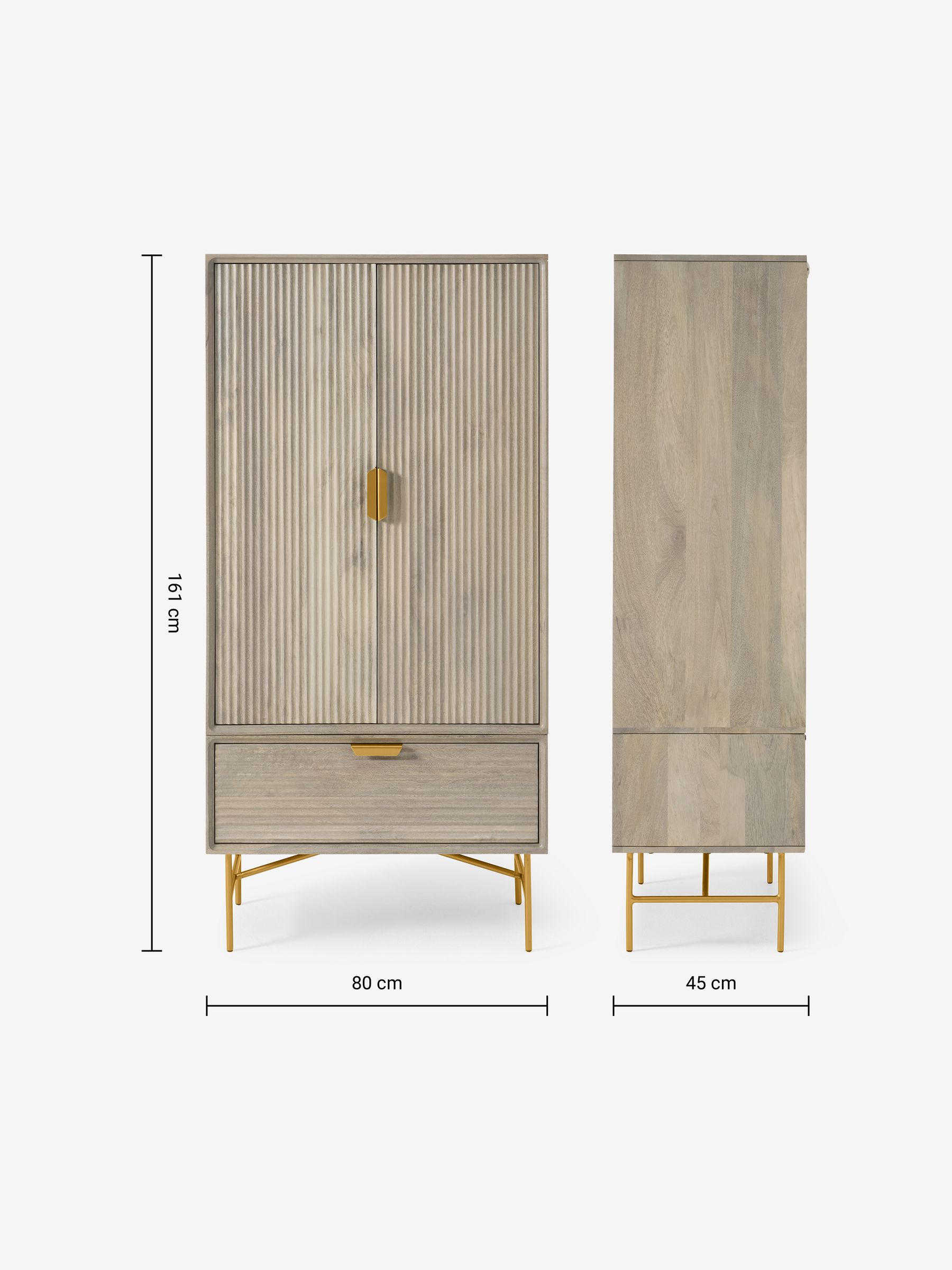 Haines Tall Cabinet in Grey - Image 6 of 7