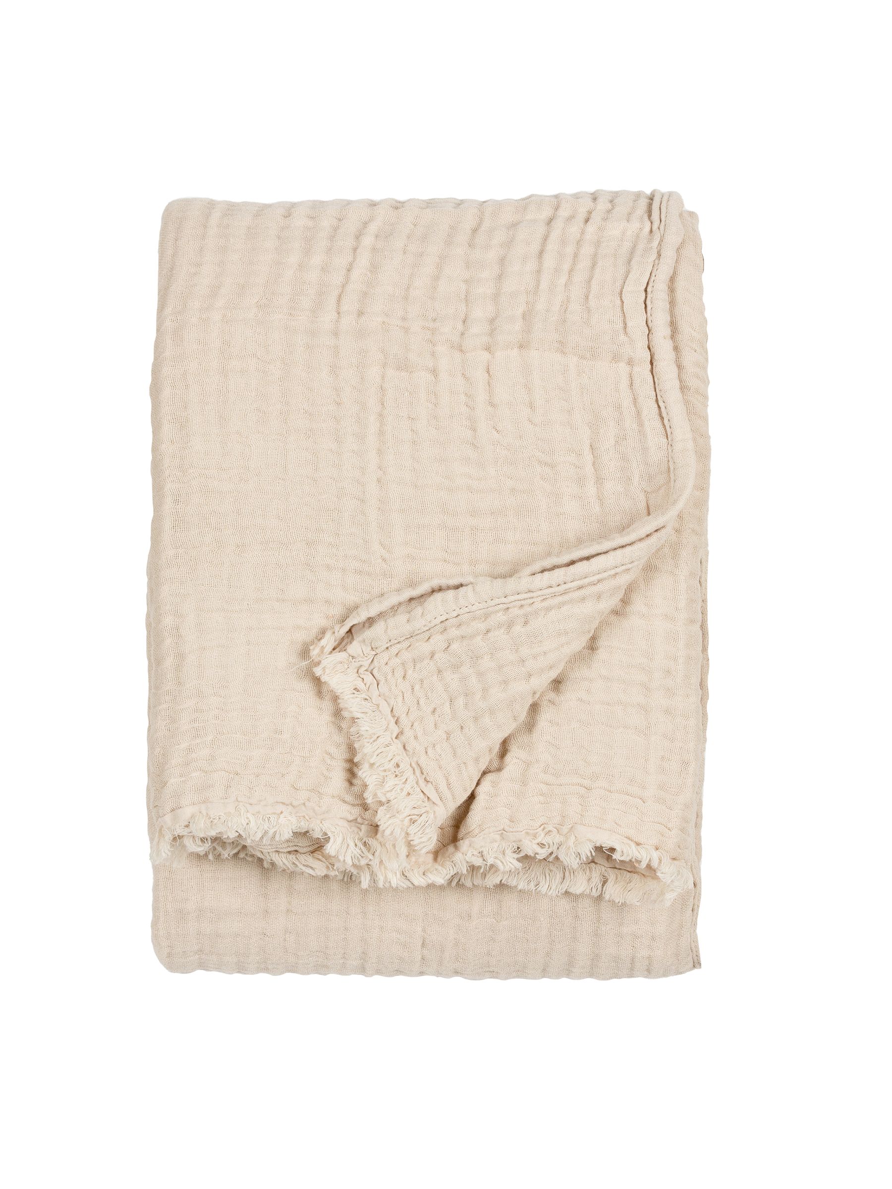 Yard Natural Lark 4 Layer Muslin Crinkle 100% Cotton Throw - Image 3 of 7