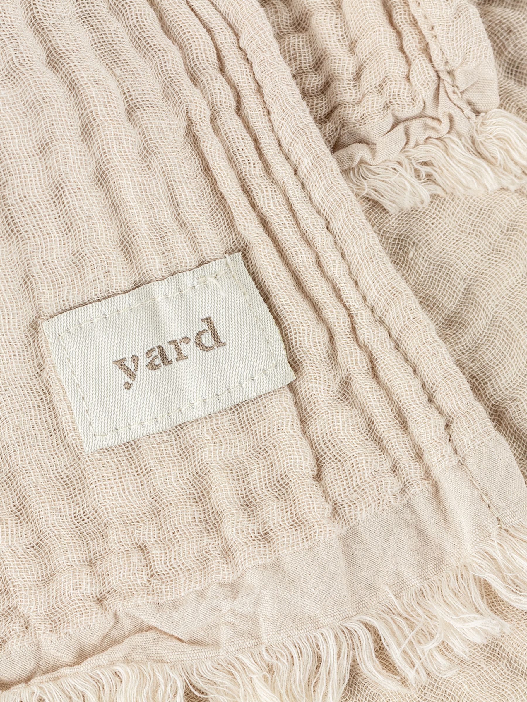 Yard Natural Lark 4 Layer Muslin Crinkle 100% Cotton Throw - Image 4 of 7