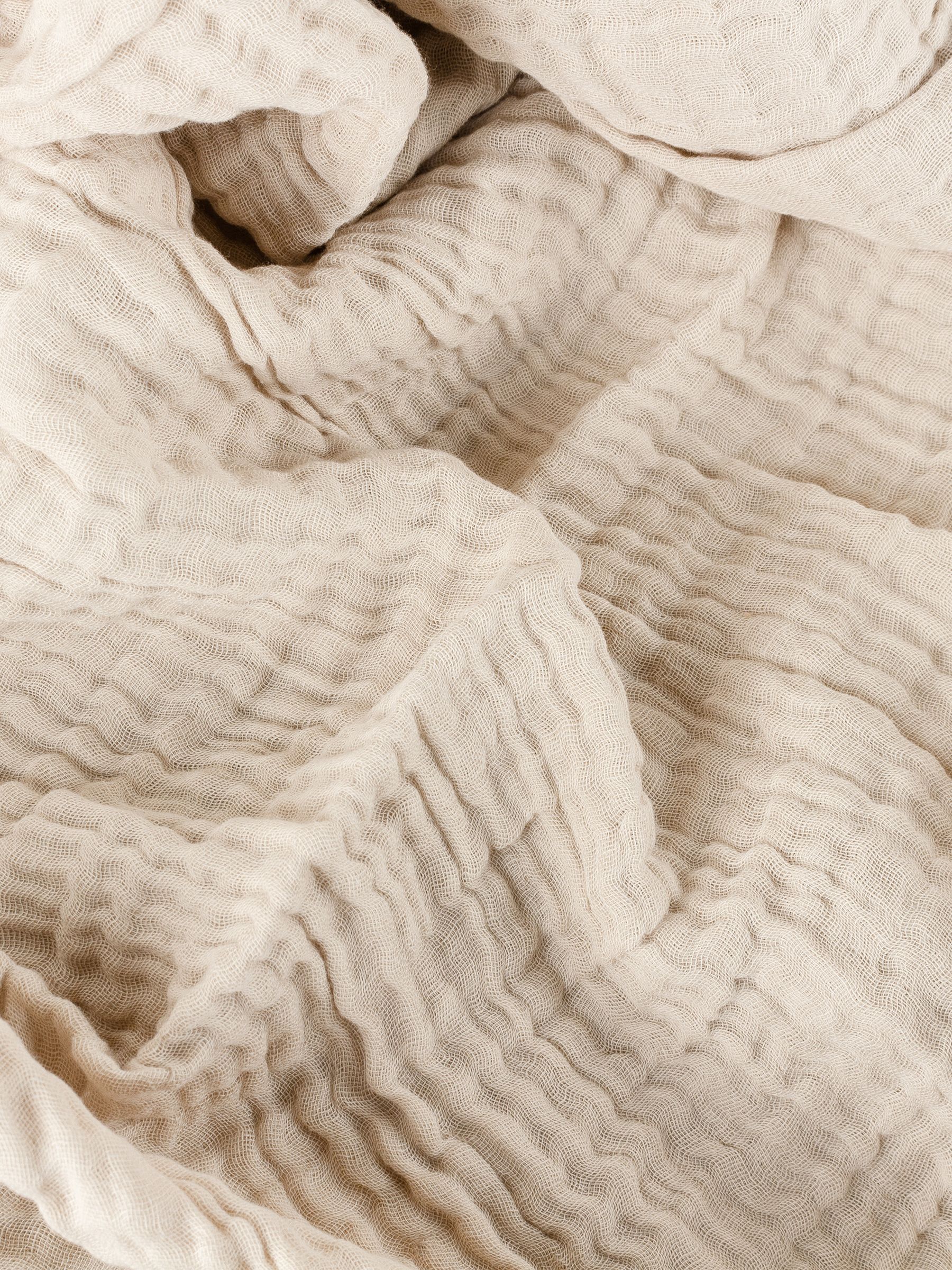 Yard Natural Lark 4 Layer Muslin Crinkle 100% Cotton Throw - Image 5 of 7