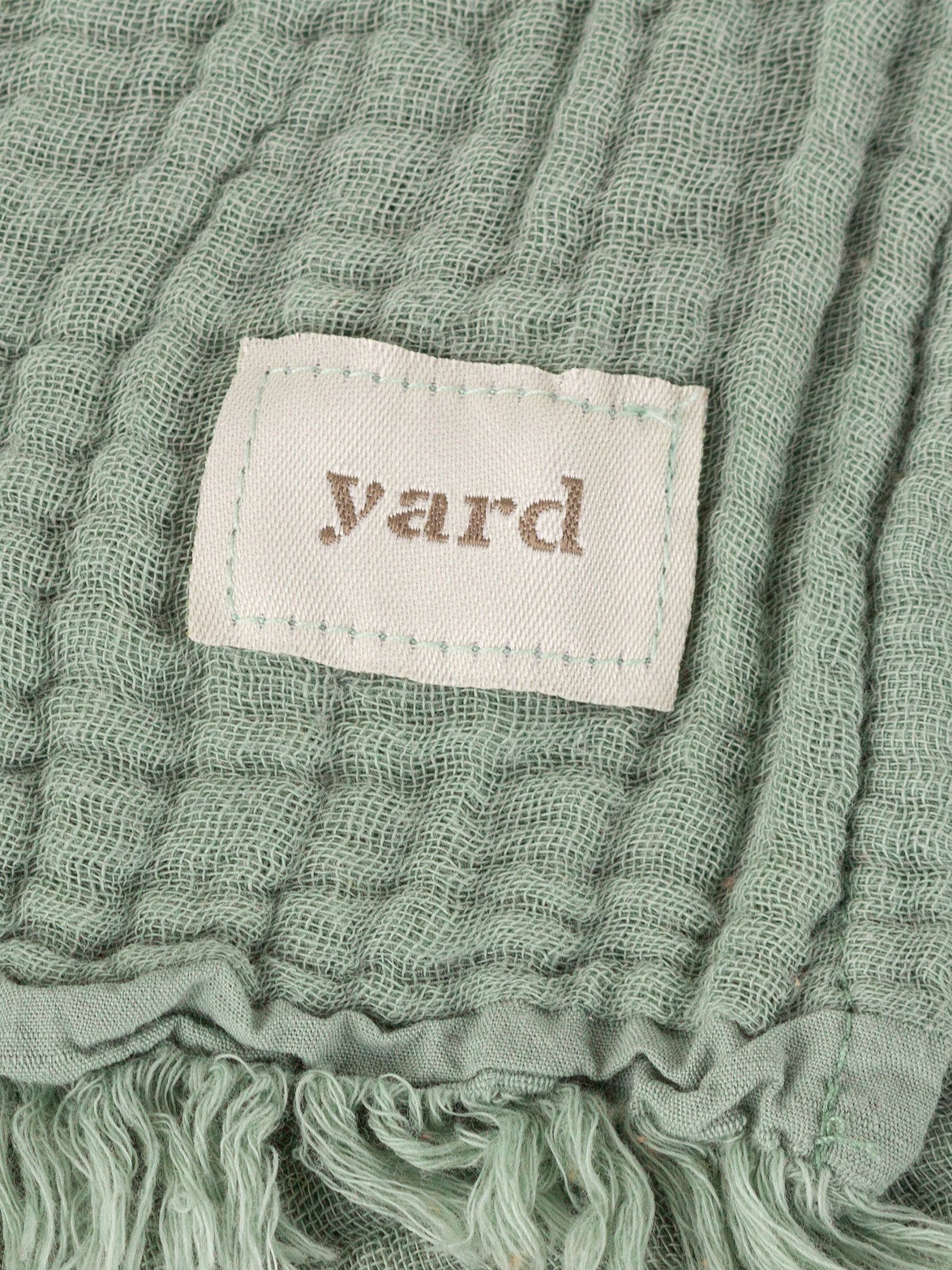 Yard Eucalyptus Green Lark 4 Layer Muslin Crinkle 100% Cotton Throw - Image 4 of 6