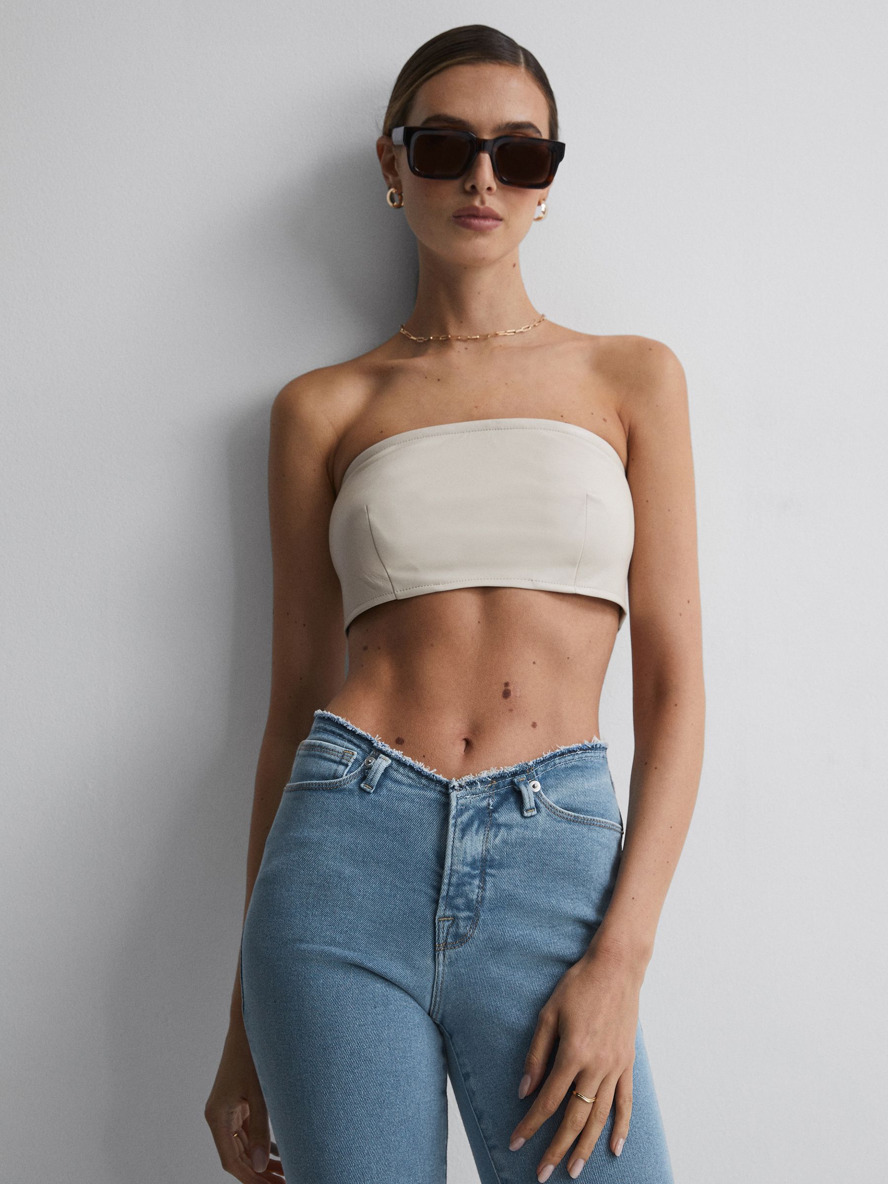 Good American Bandeau Top in Off White - Image 1 of 4