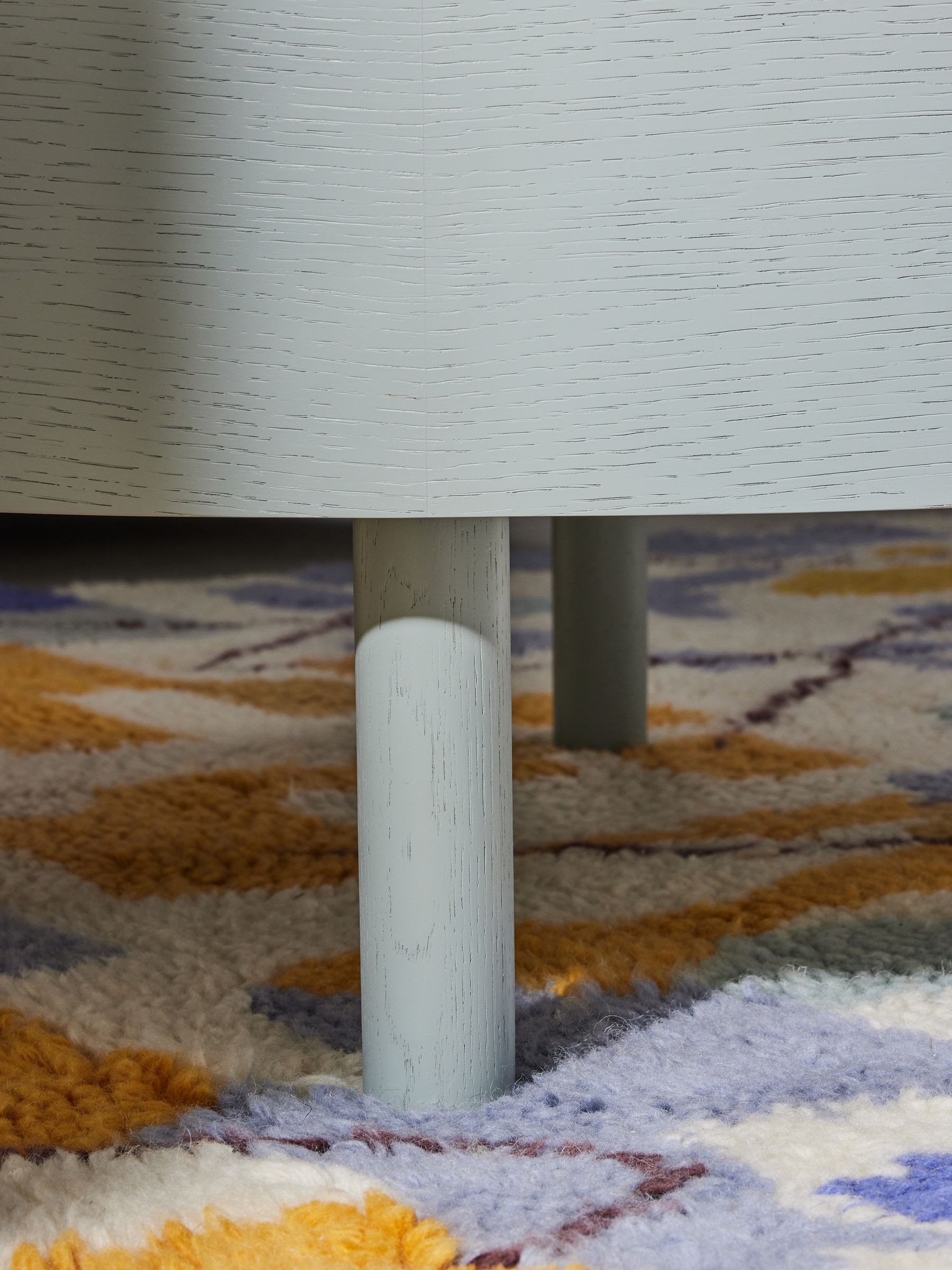 Lola Round Storage Coffee Table in Grey - Image 3 of 5