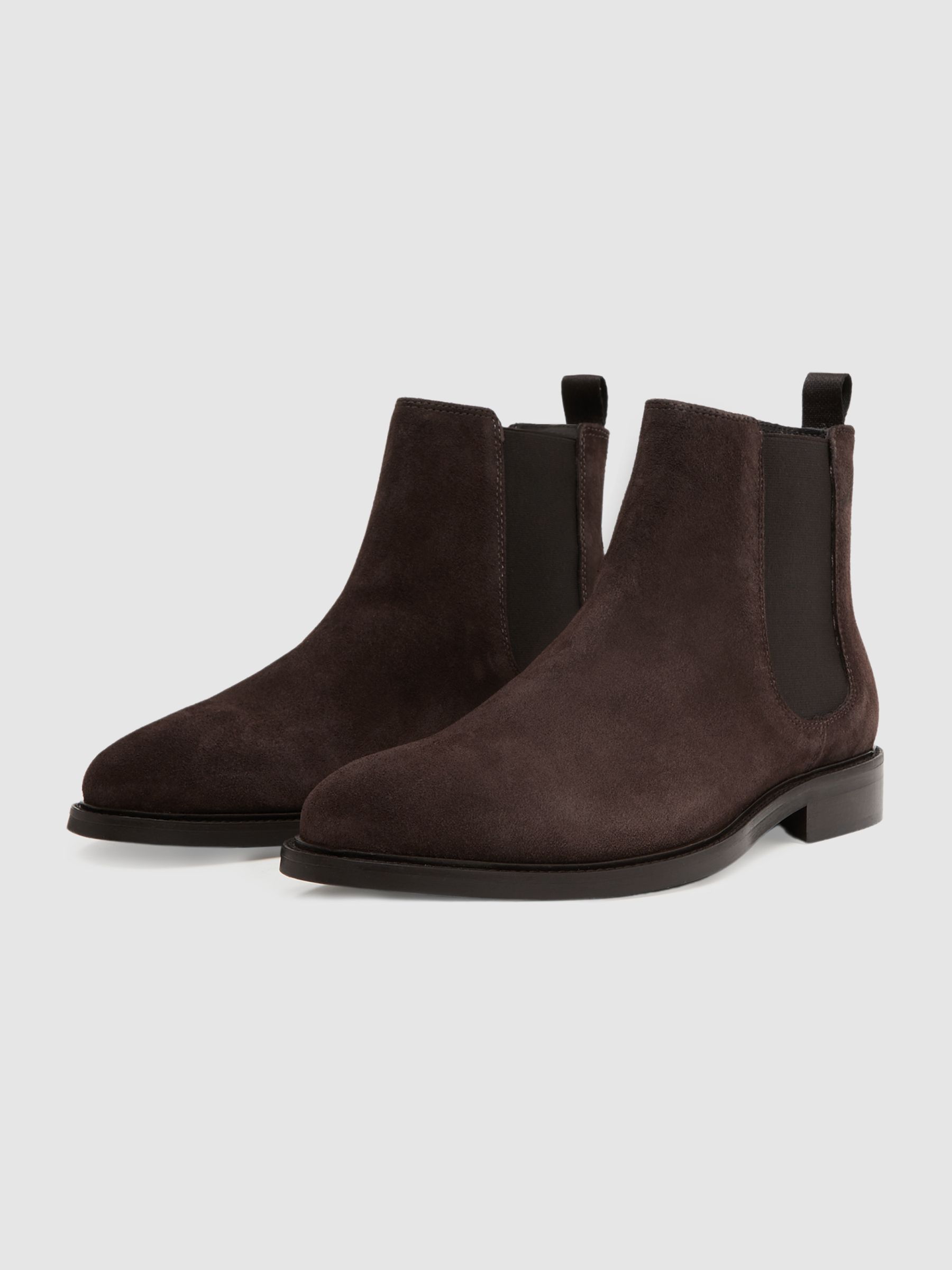 Leather Chelsea Boots in Chocolate - Image 3 of 5