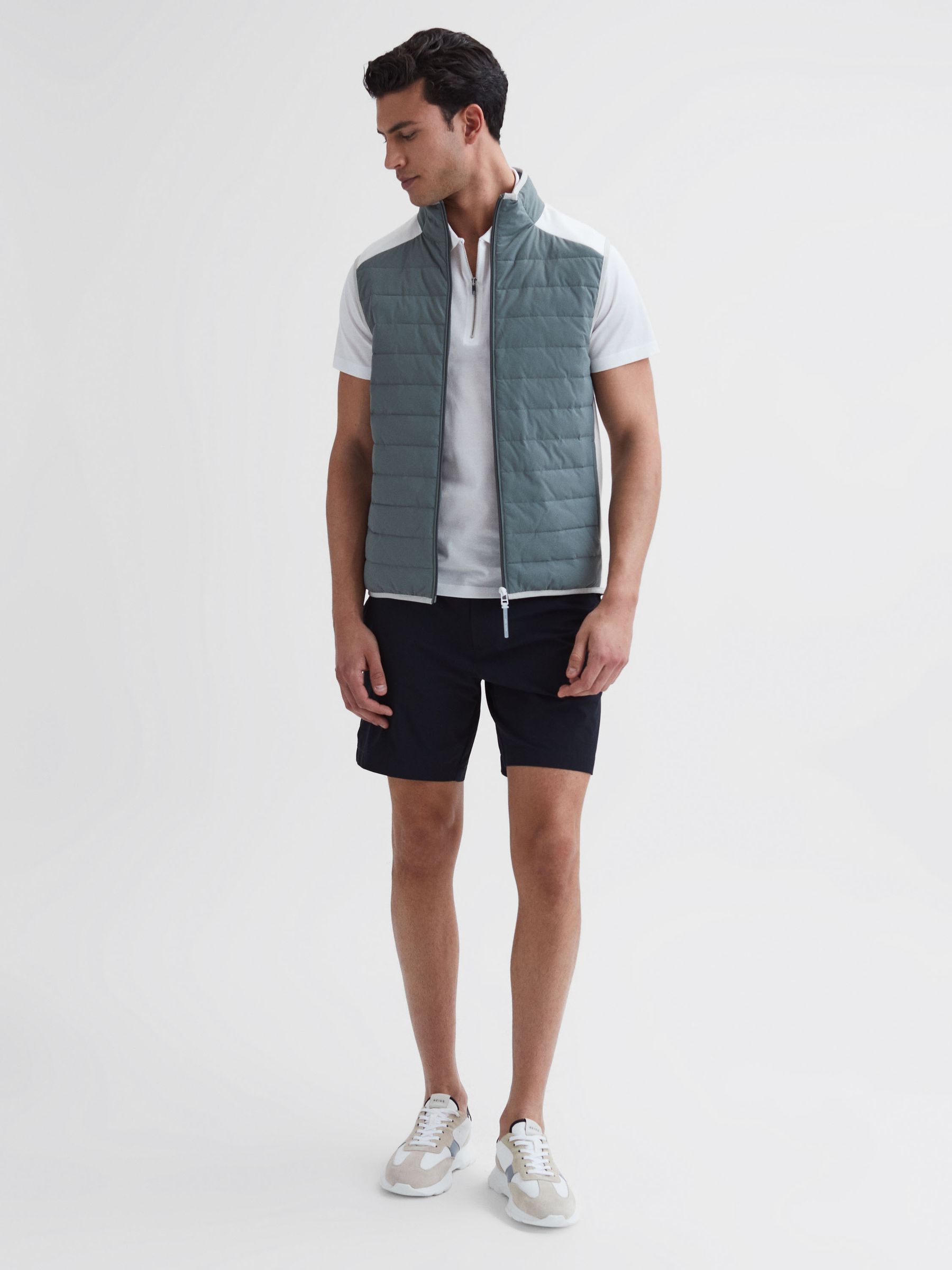 Mercerised Egyptian Cotton Polo Shirt in White - Image 7 of 7