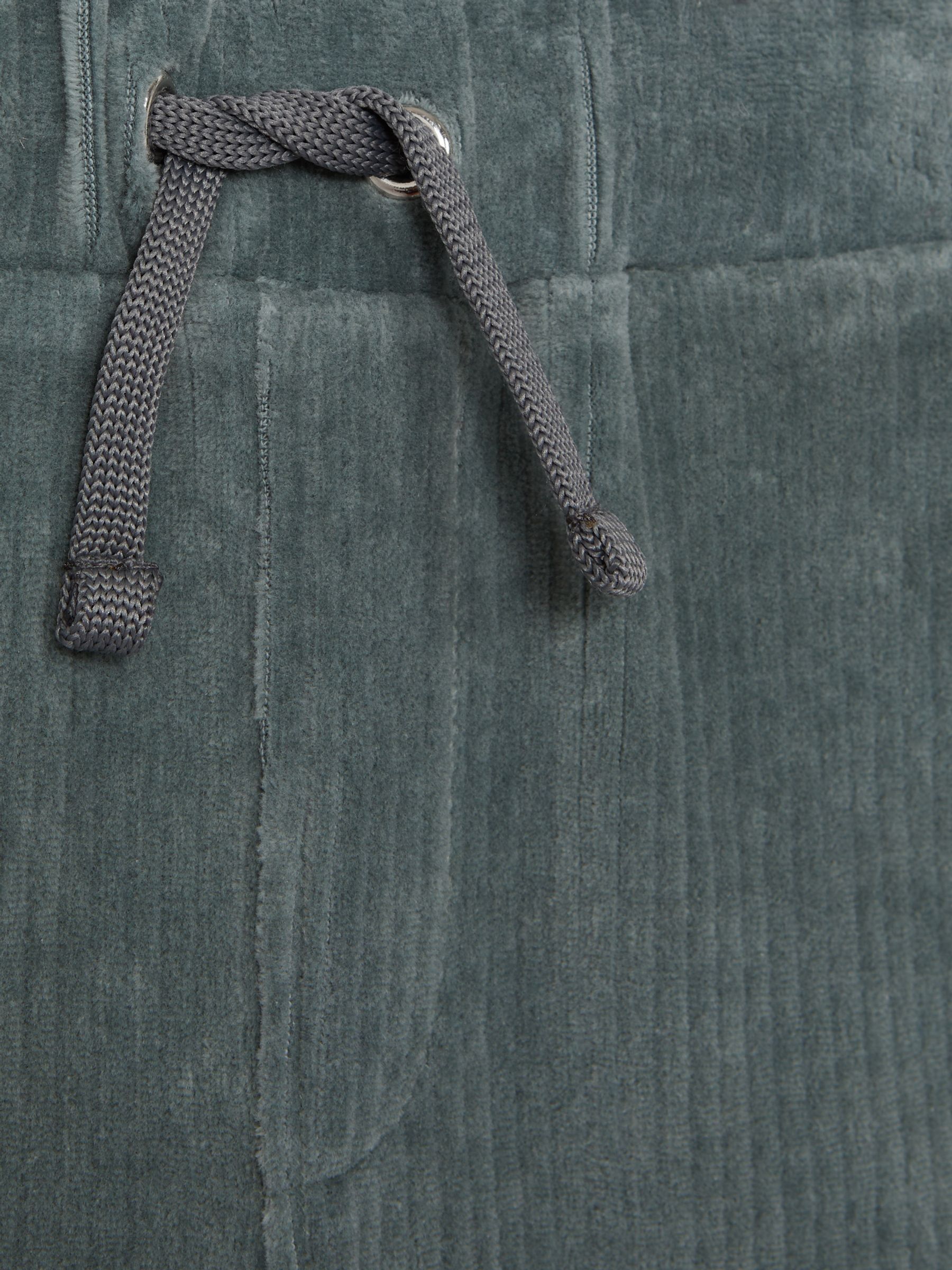 Senior Ribbed Chenille Drawstring Shorts in Sage - Image 6 of 6