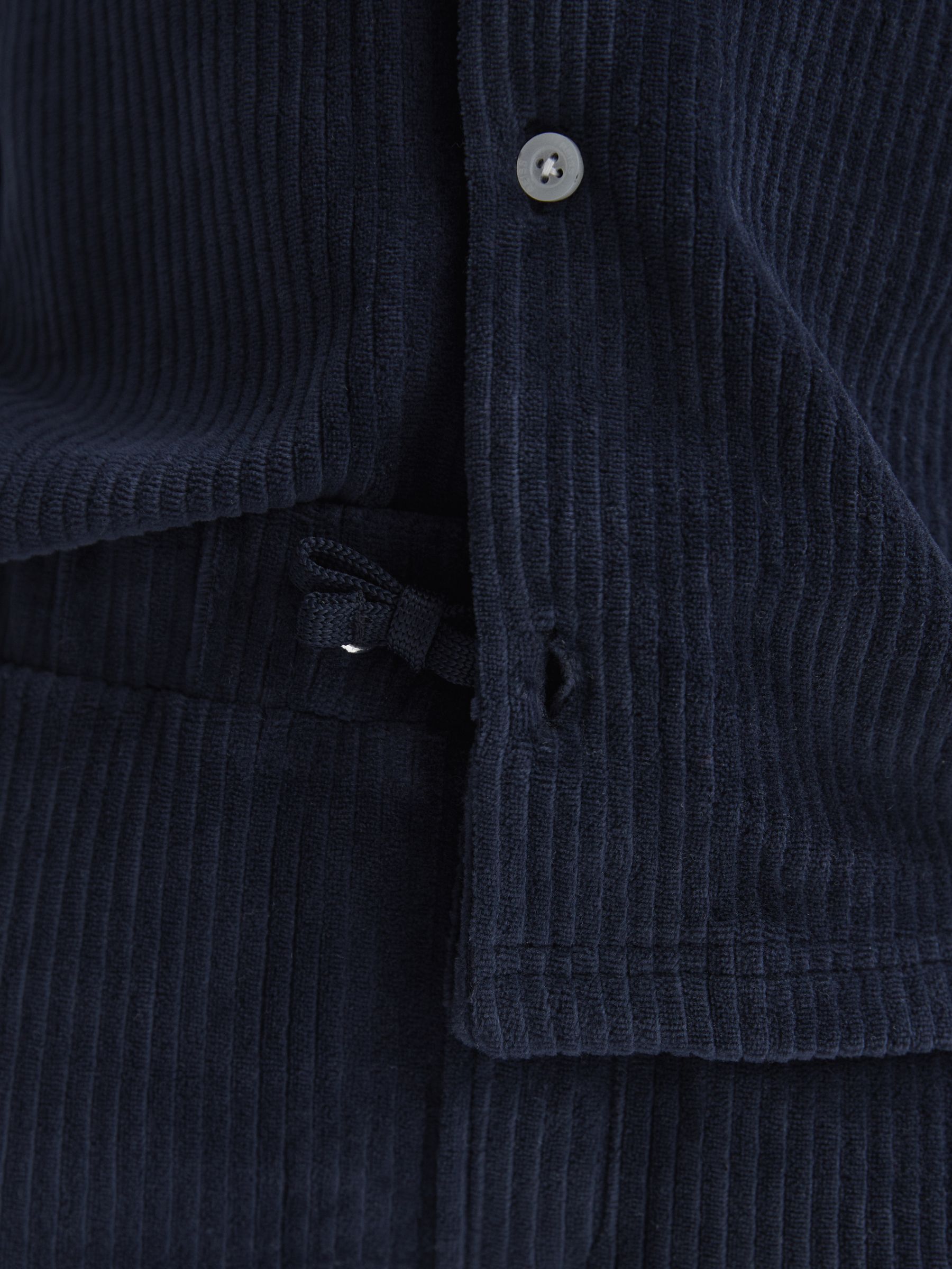 Junior Ribbed Chenille Drawstring Shorts in Navy - Image 4 of 6