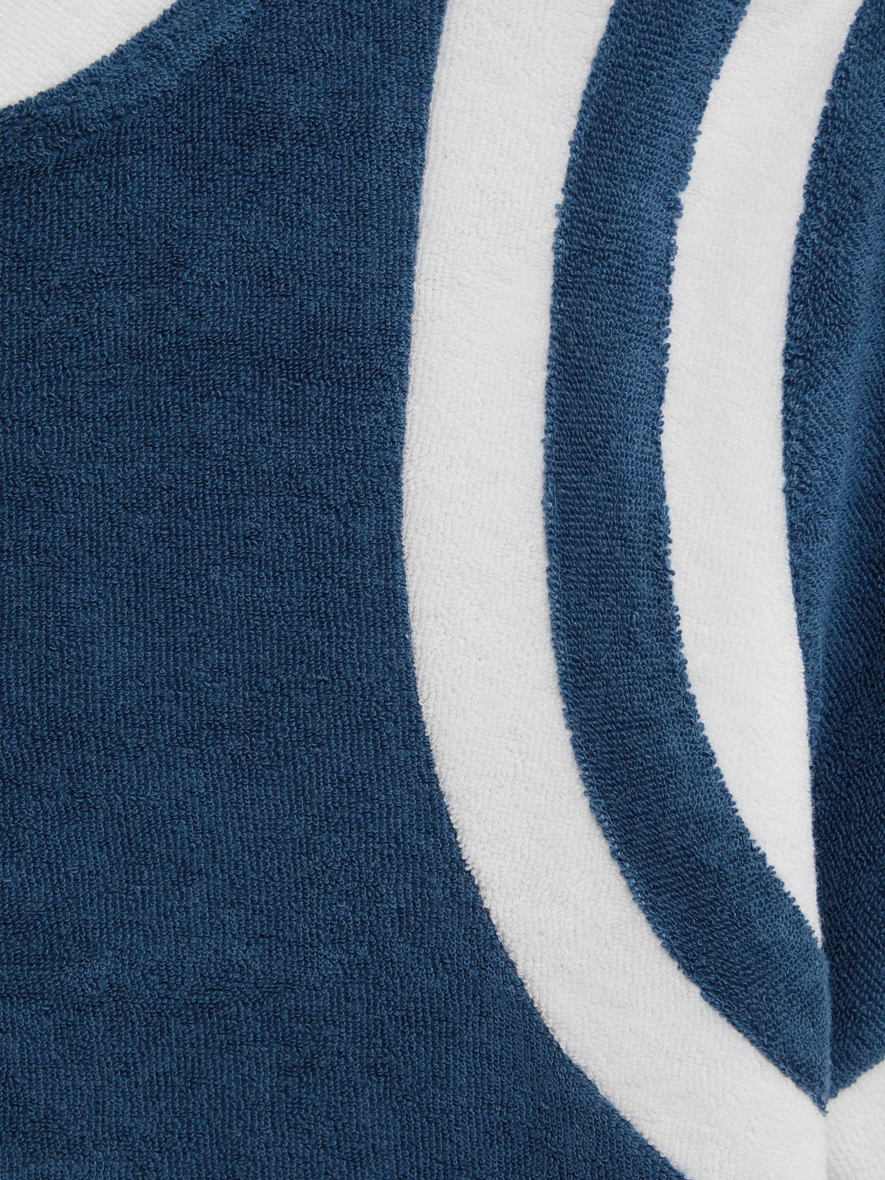 Junior Towelling Half-Zip Polo Shirt in Cobalt Blue - Image 7 of 7