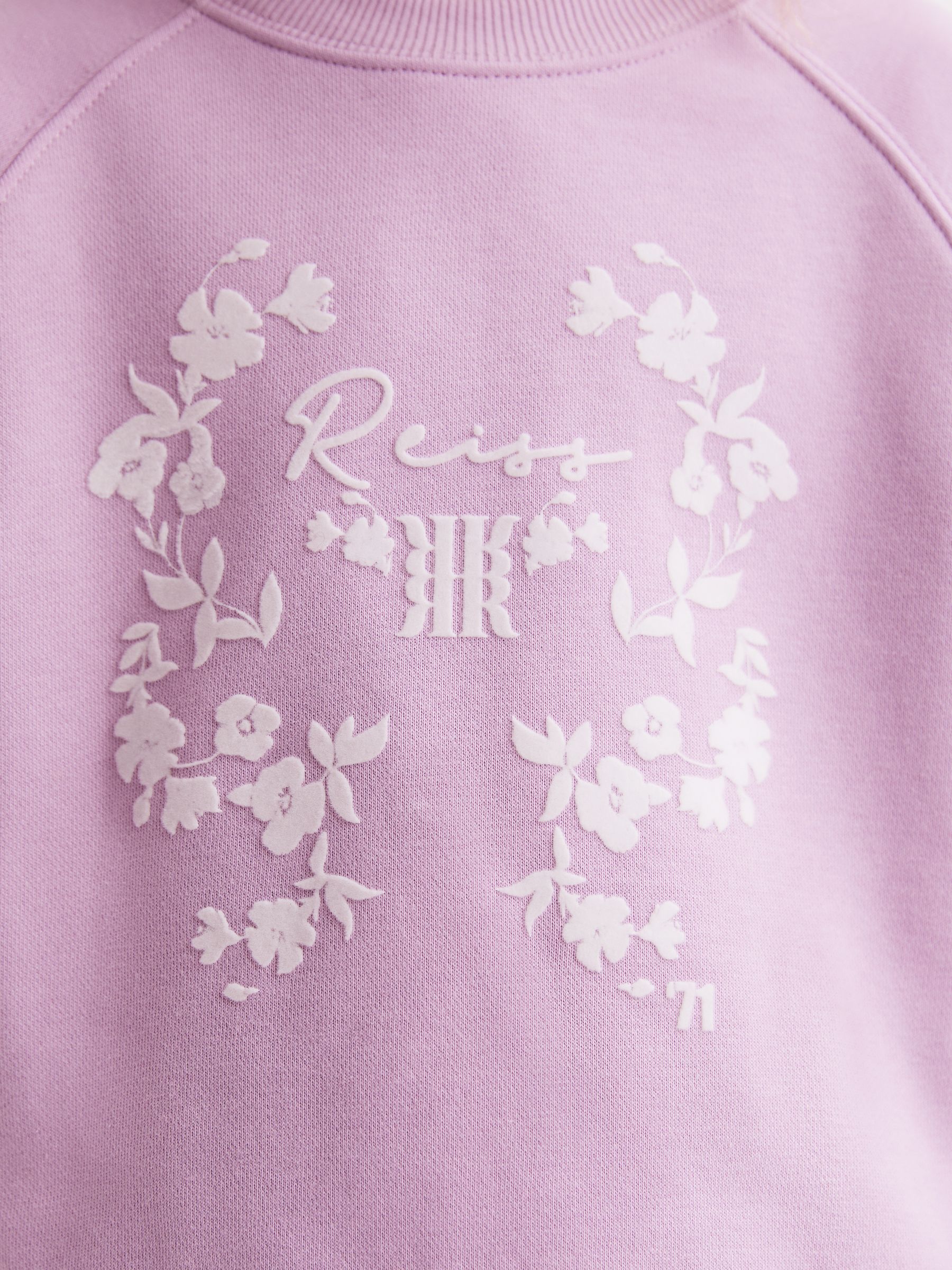 Junior Motif Crew Neck Jumper in Lilac - Image 4 of 6