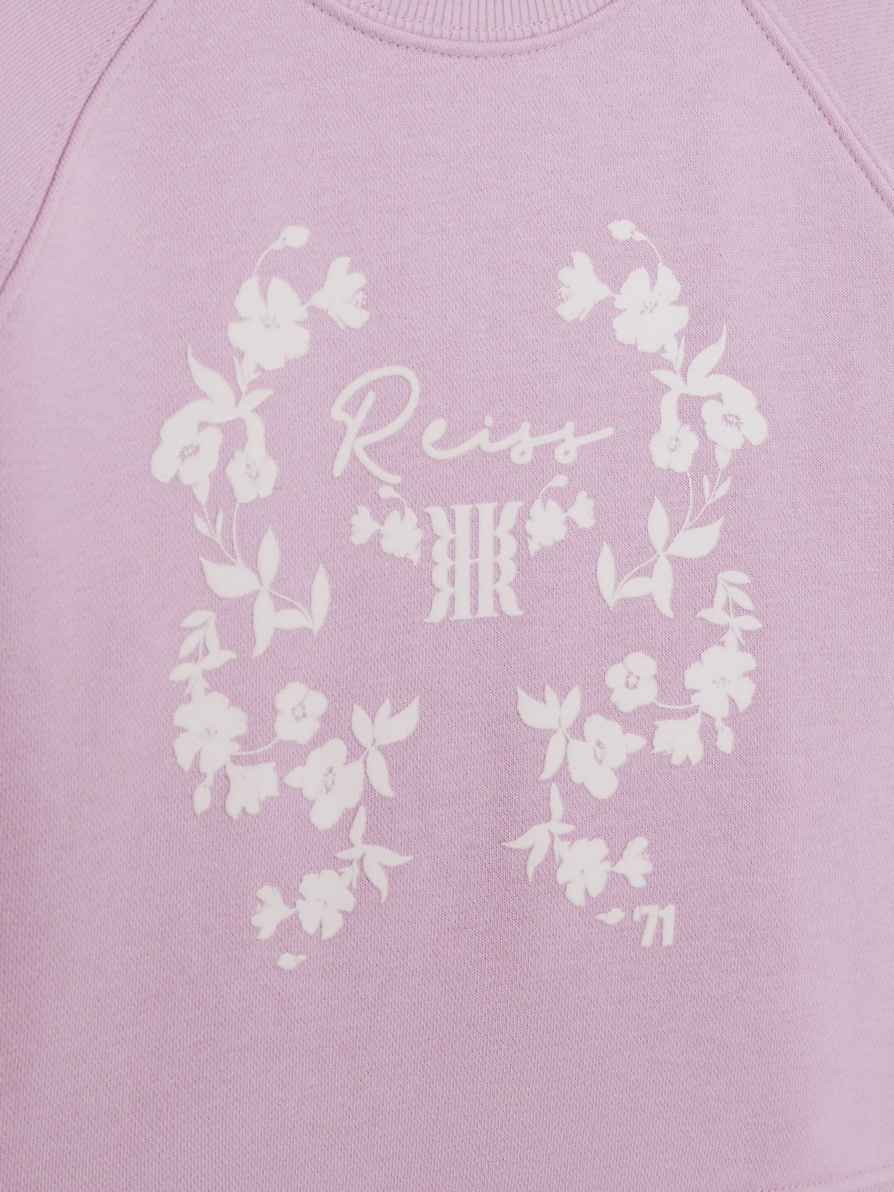 Junior Motif Crew Neck Jumper in Lilac - Image 6 of 6