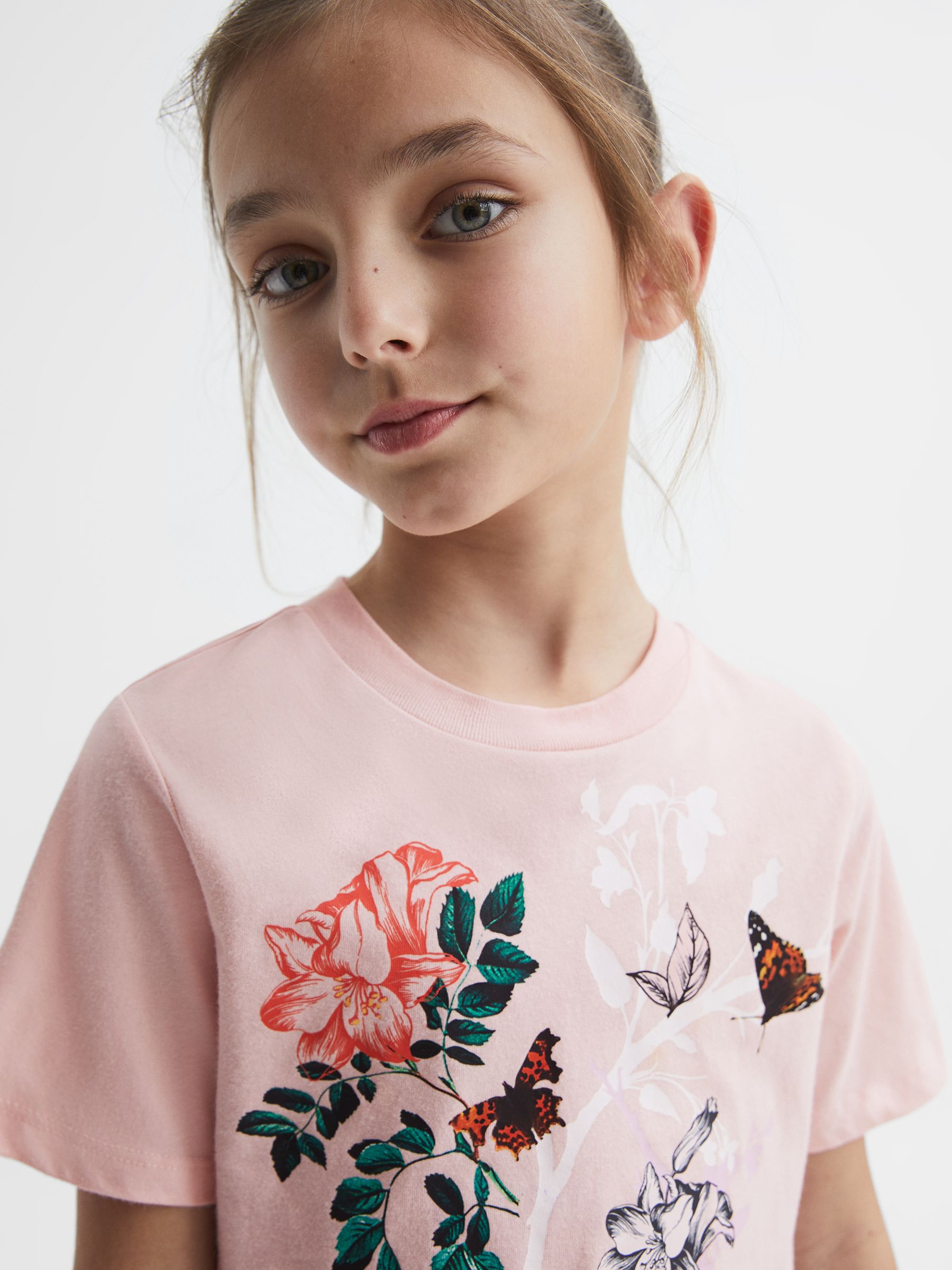 9-12 yrs Printed Set - T-Shirt and Leggings in Pink - Image 4 of 9