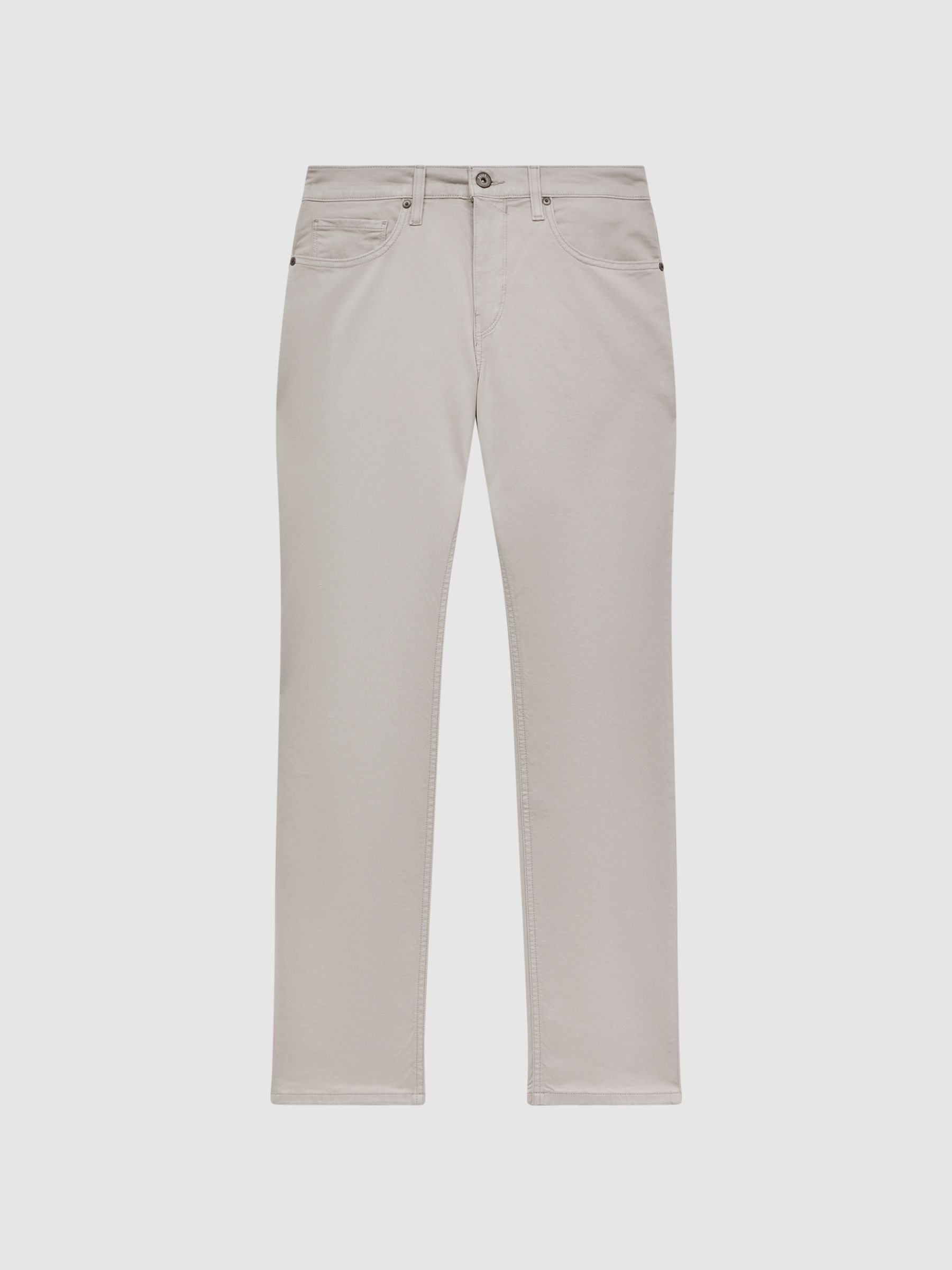Paige Regular Fit Straight Leg Jeans in Oyster - Image 2 of 7