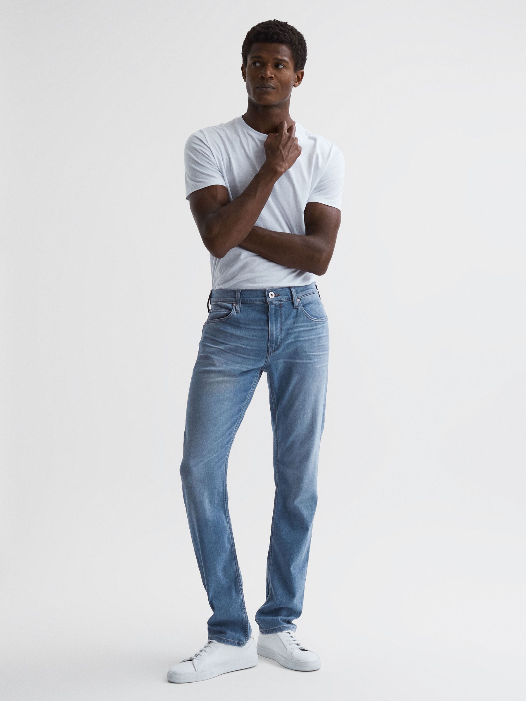 Paige Regular Fit Straight Leg Jeans in Holtz - Image 1 of 7