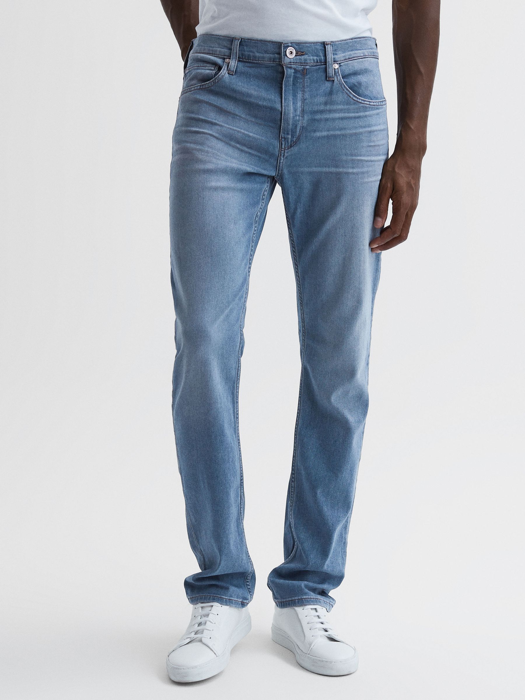 Paige Regular Fit Straight Leg Jeans in Holtz - Image 3 of 7