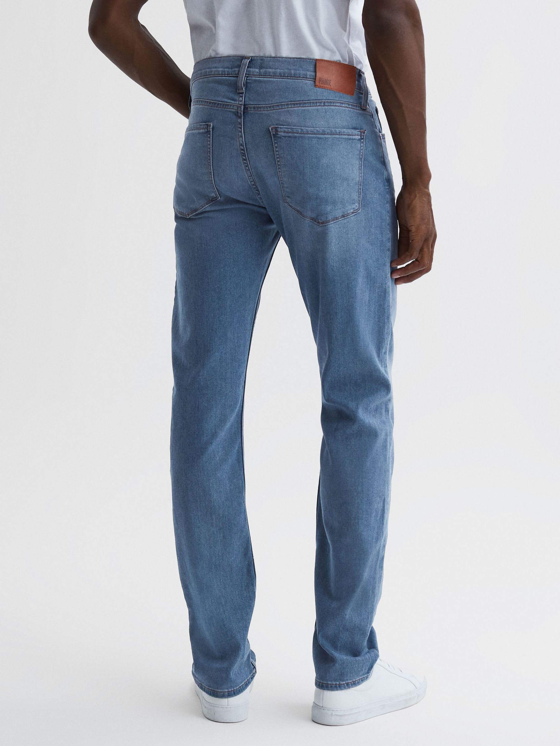 Paige Regular Fit Straight Leg Jeans in Holtz - Image 5 of 7