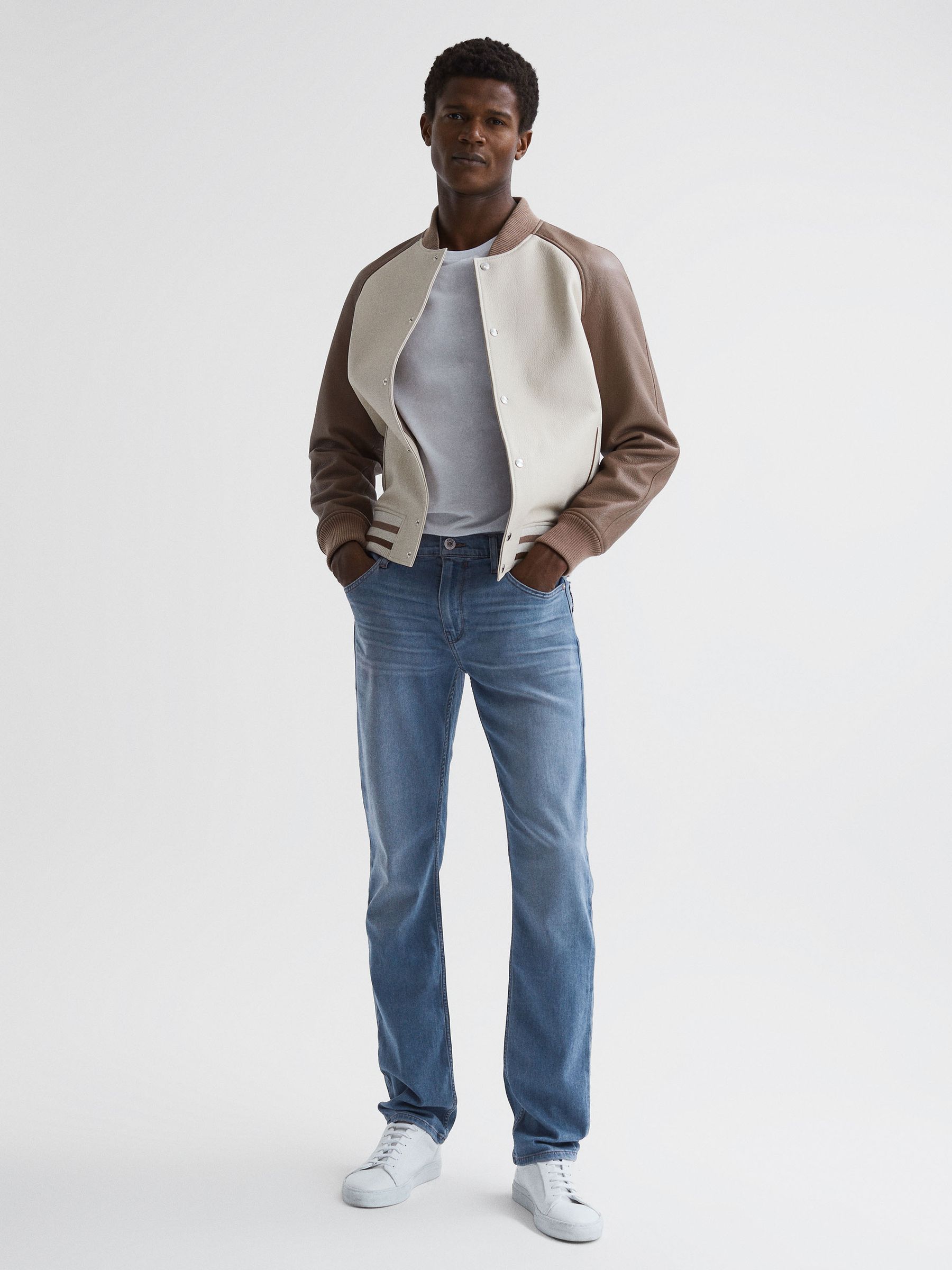 Paige Regular Fit Straight Leg Jeans in Holtz - Image 7 of 7