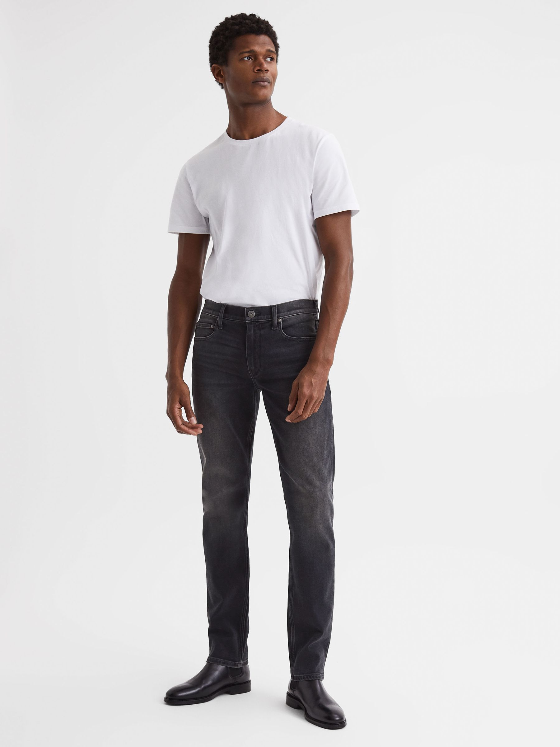 Paige High Stretch Slim Fit Jeans in Steffen - Image 3 of 7