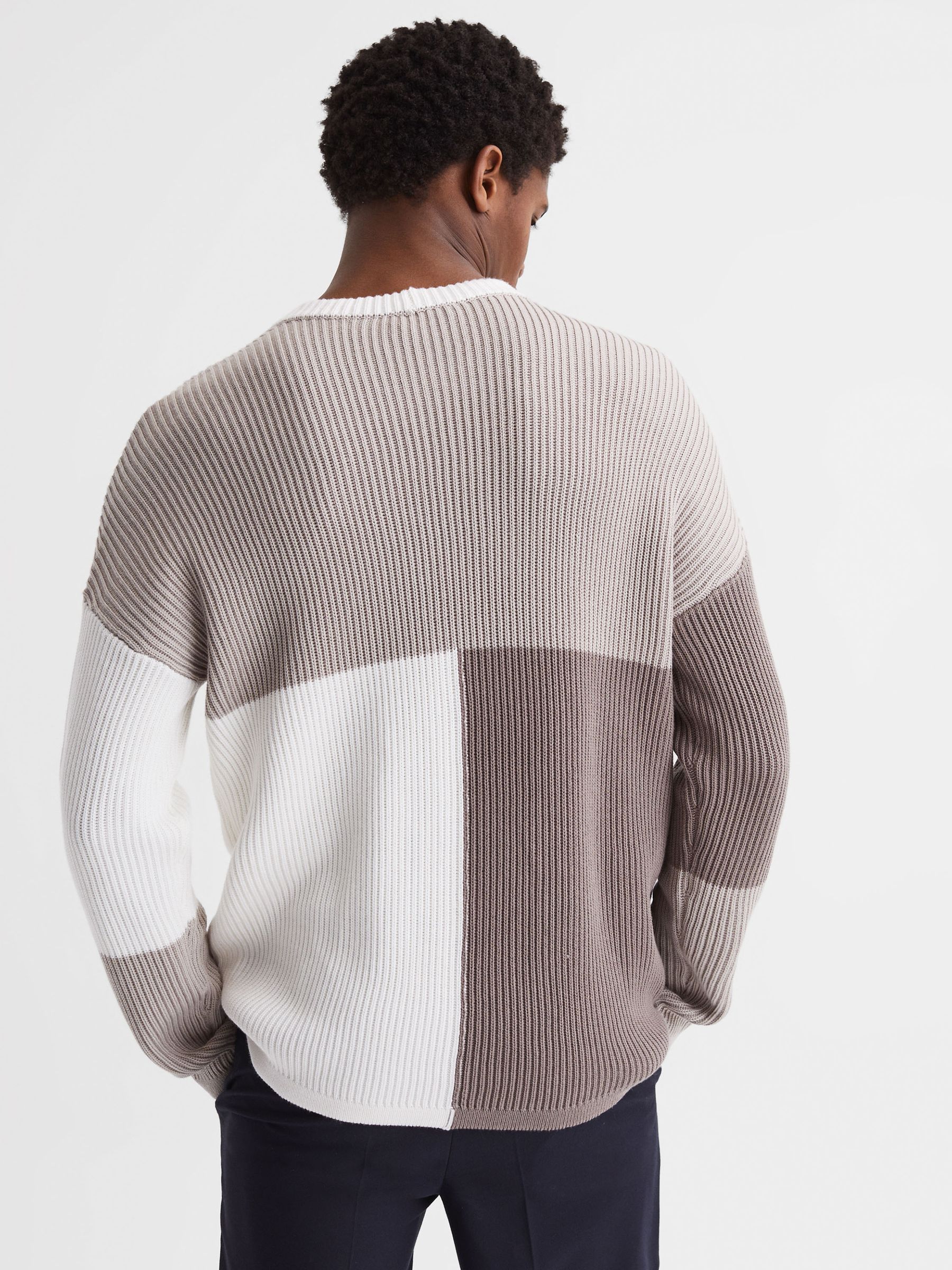 Paige Colourblock Crew Neck Jumper in Murky Mist - Image 5 of 7