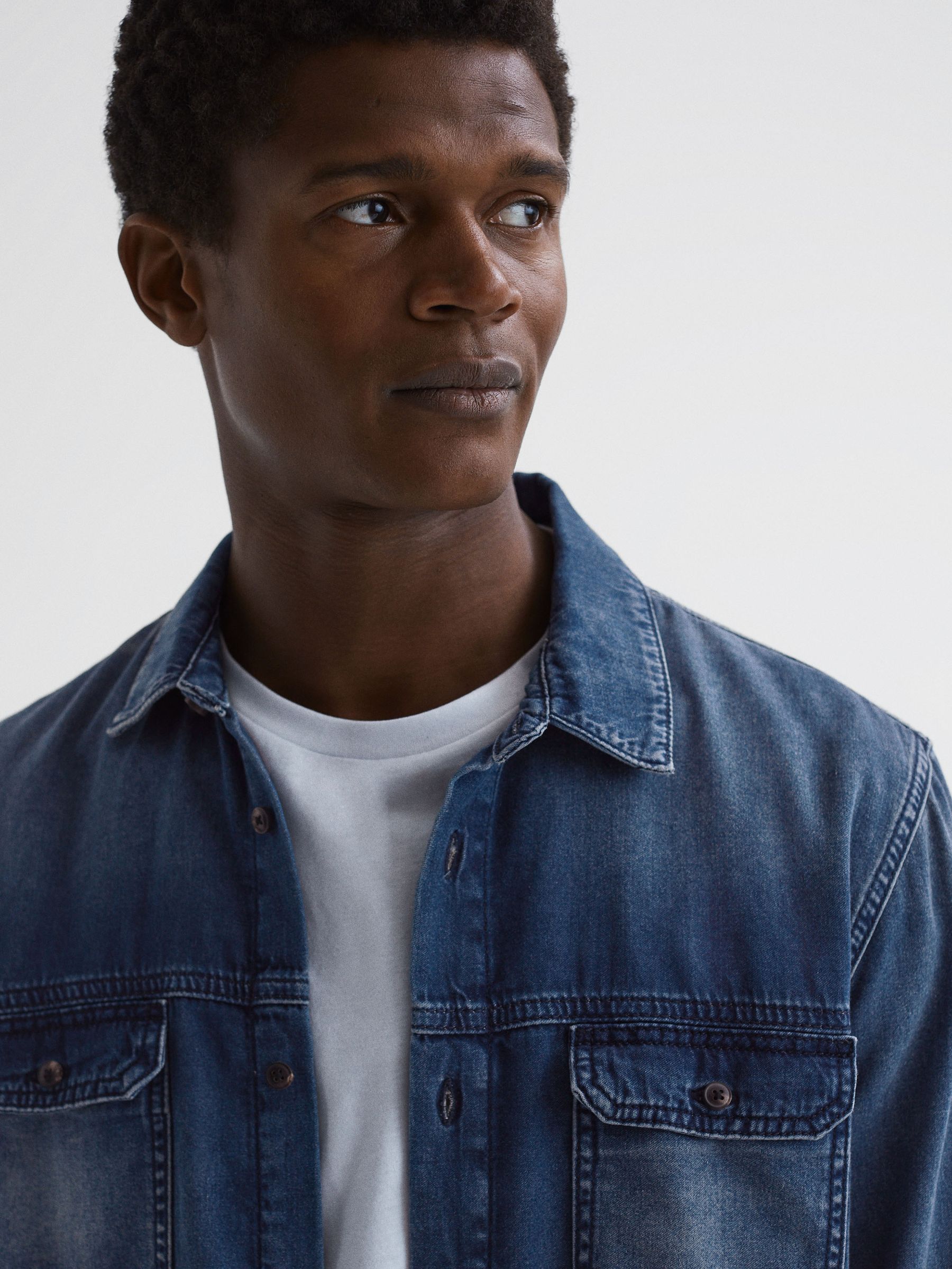 Paige Denim Long Sleeve Shirt in Kyson - Image 4 of 7