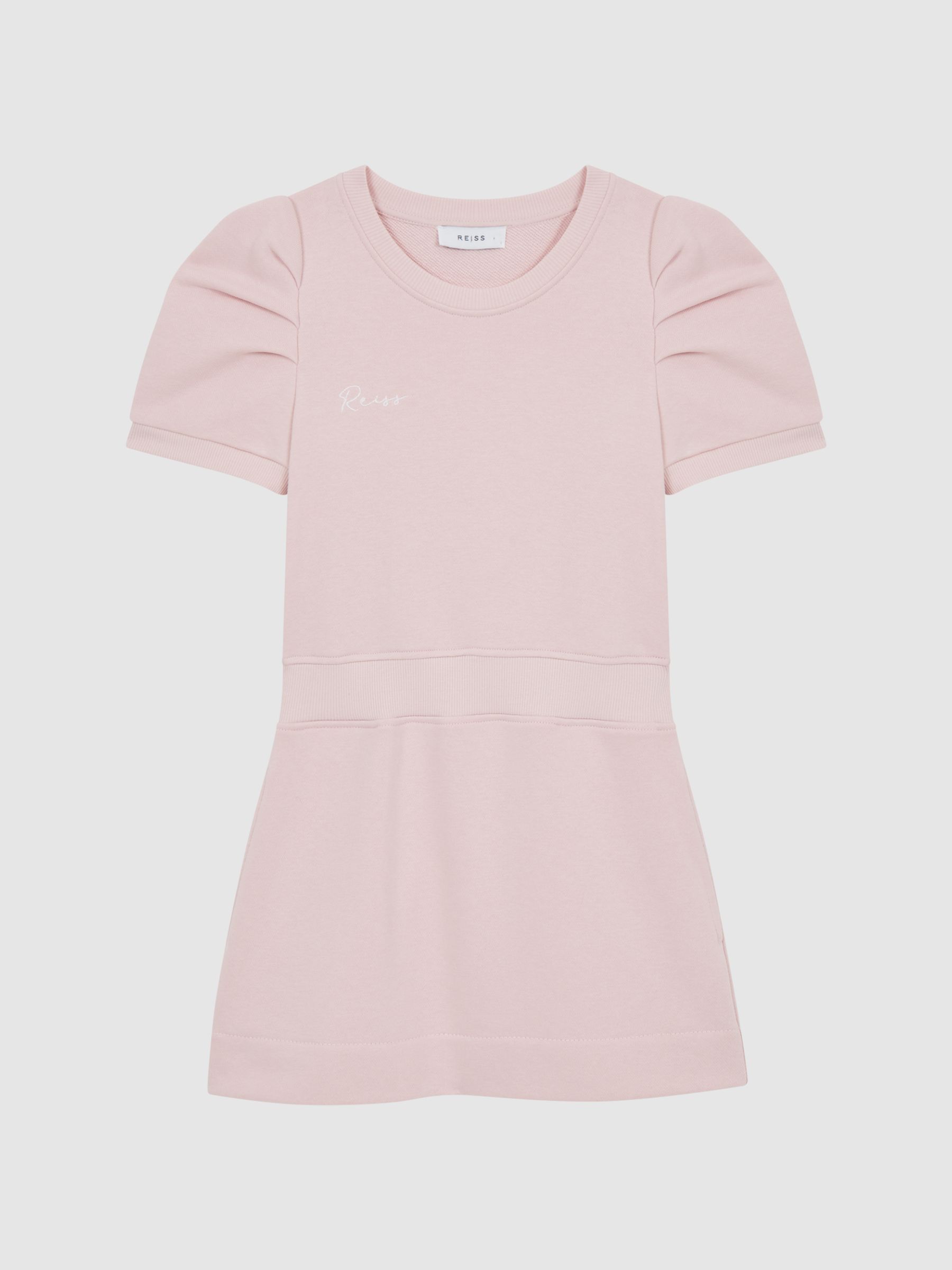 4-9 yrs Pleated Sleeve Dress in Pink - Image 2 of 6