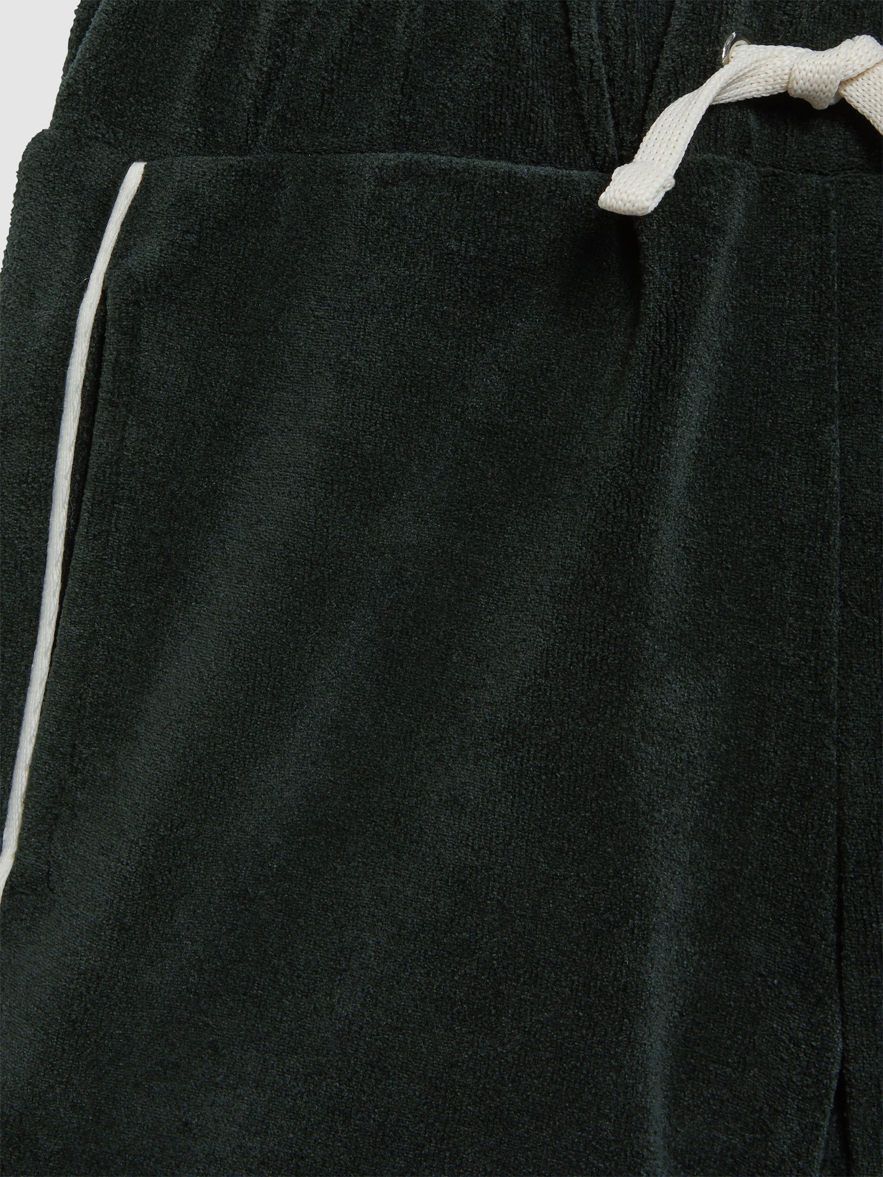 Junior Towelling Drawstring Shorts in Green - Image 6 of 6