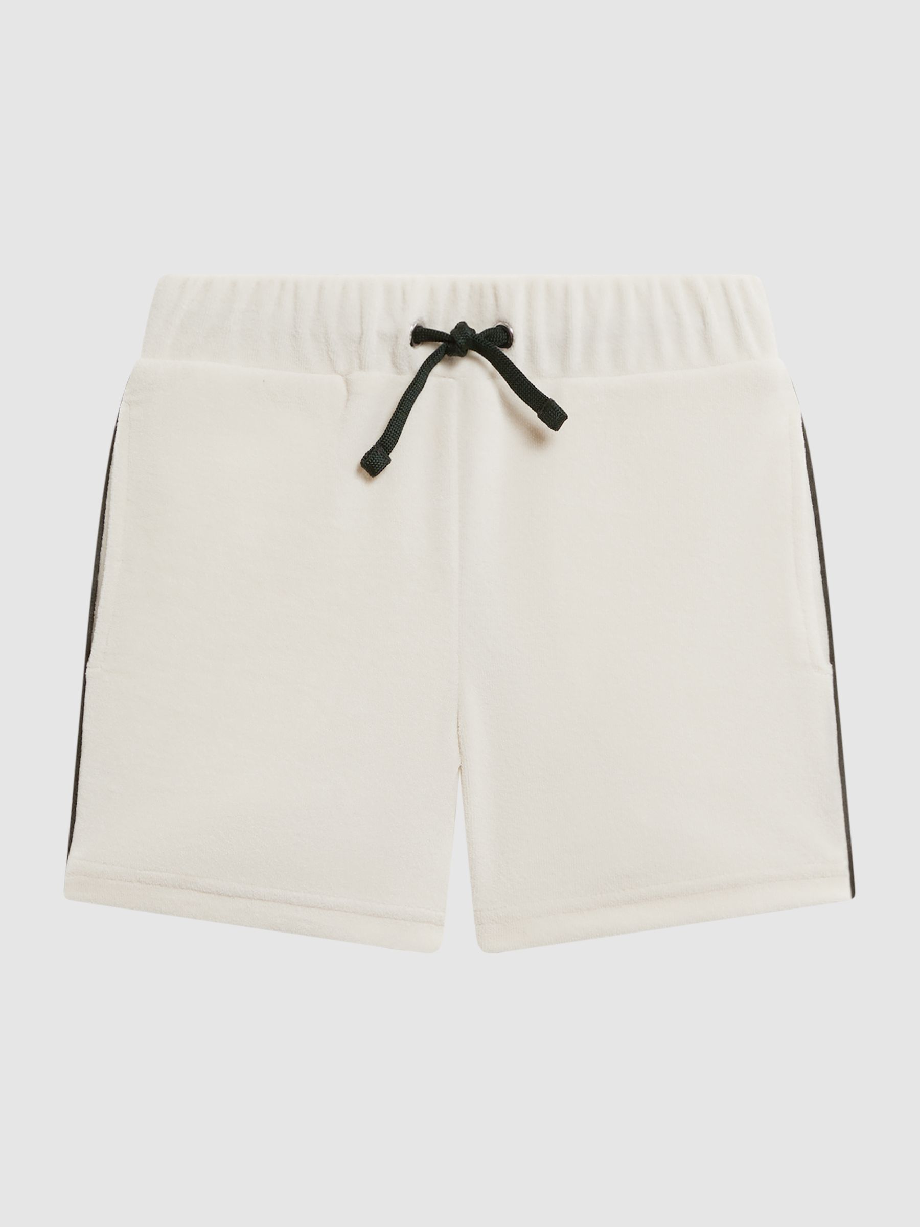 4-9 yrs Towelling Drawstring Shorts in Ecru - Image 2 of 6