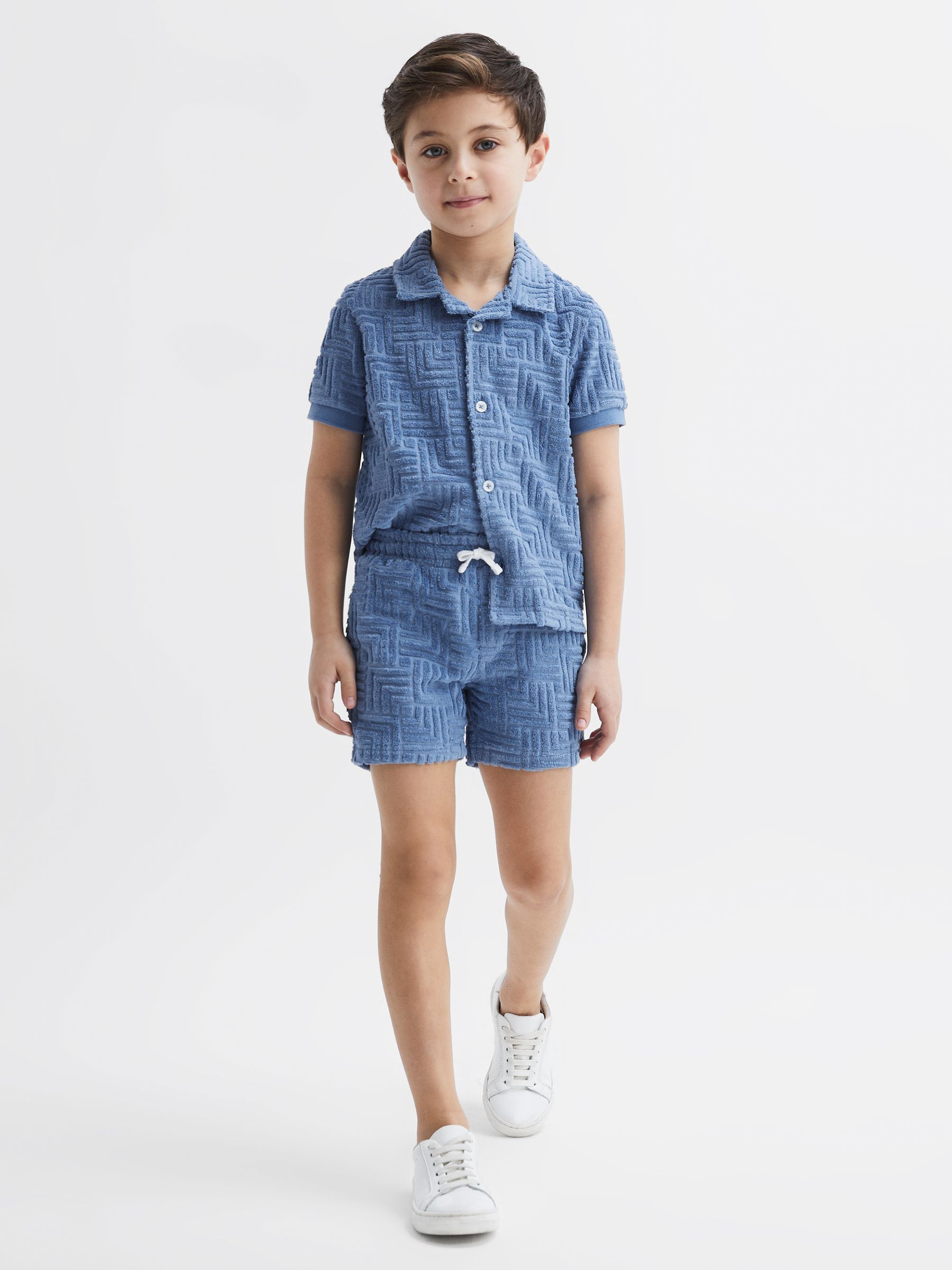 4-9 yrs Terry Towelling Shorts in Airforce Blue - Image 1 of 6