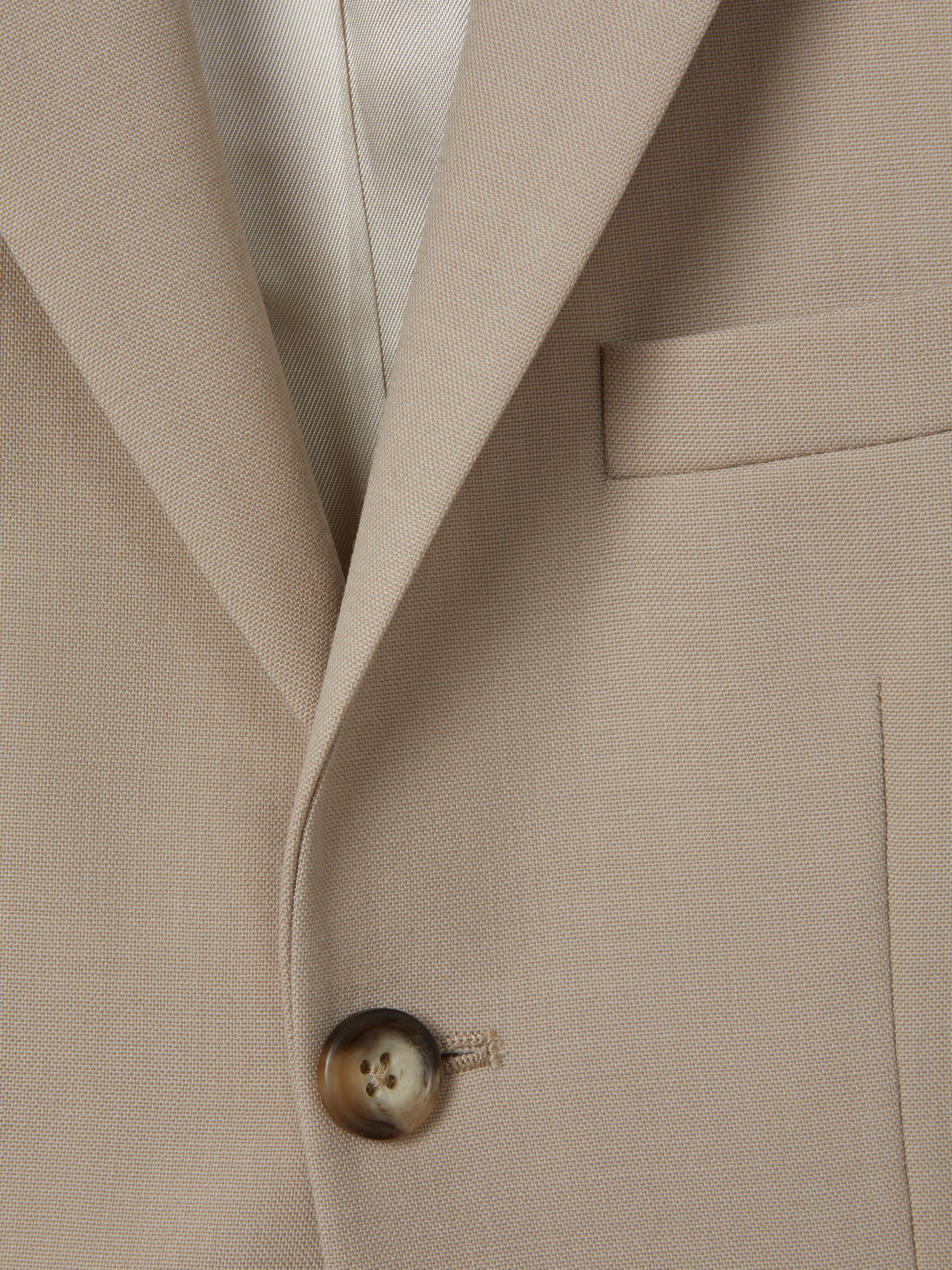 9-12 yrs Cotton Single-Breasted Blazer in Stone - Image 4 of 4