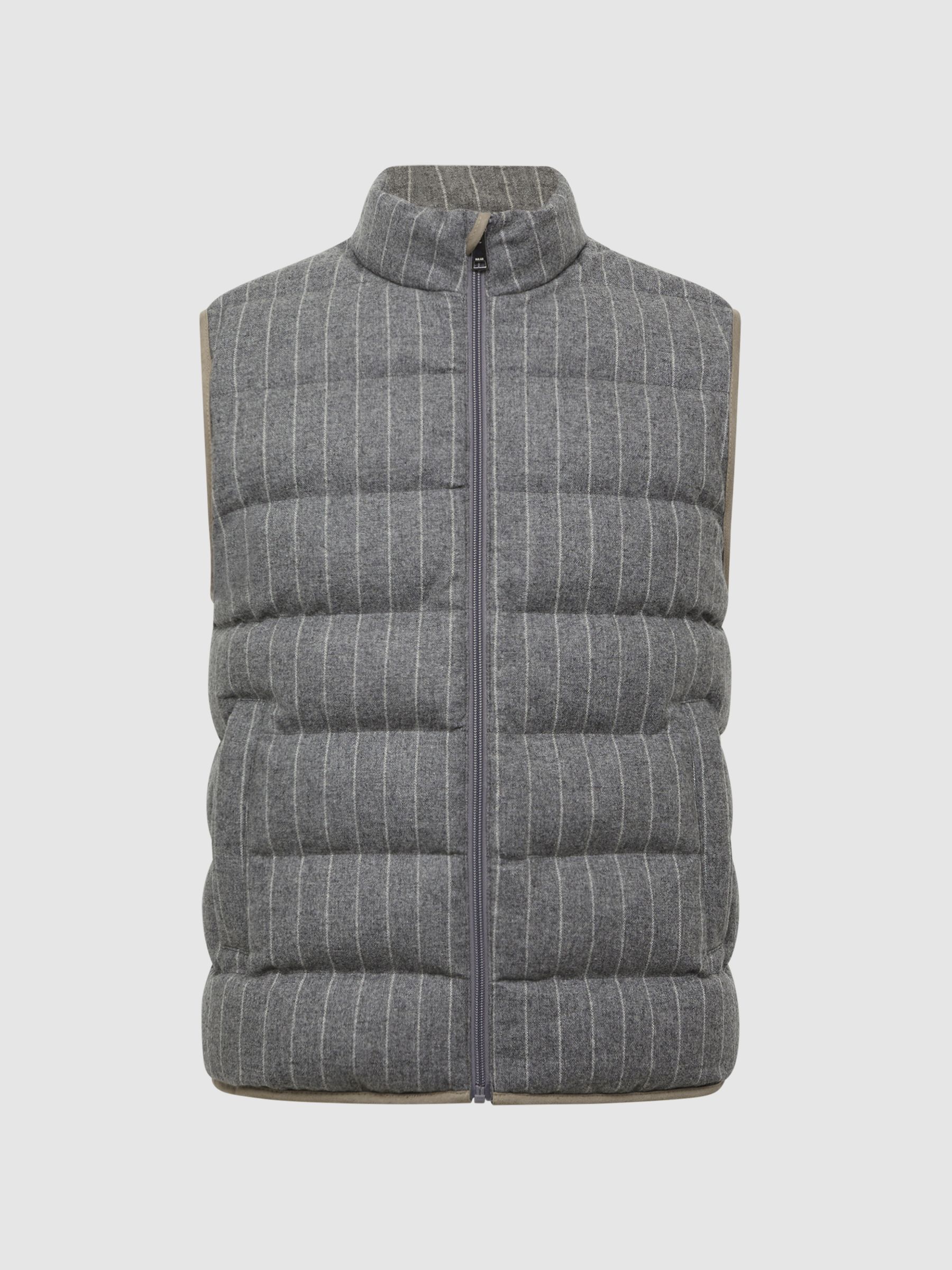 Quilted Gilet in Grey - Image 2 of 7