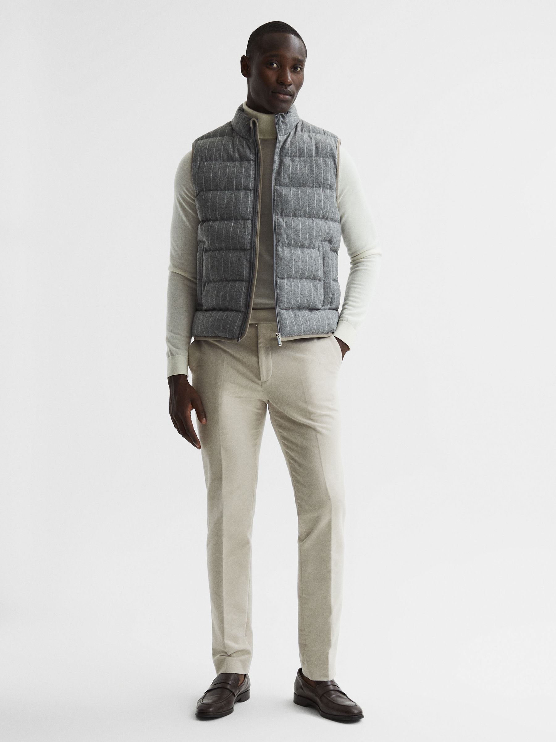 Quilted Gilet in Grey - Image 3 of 7