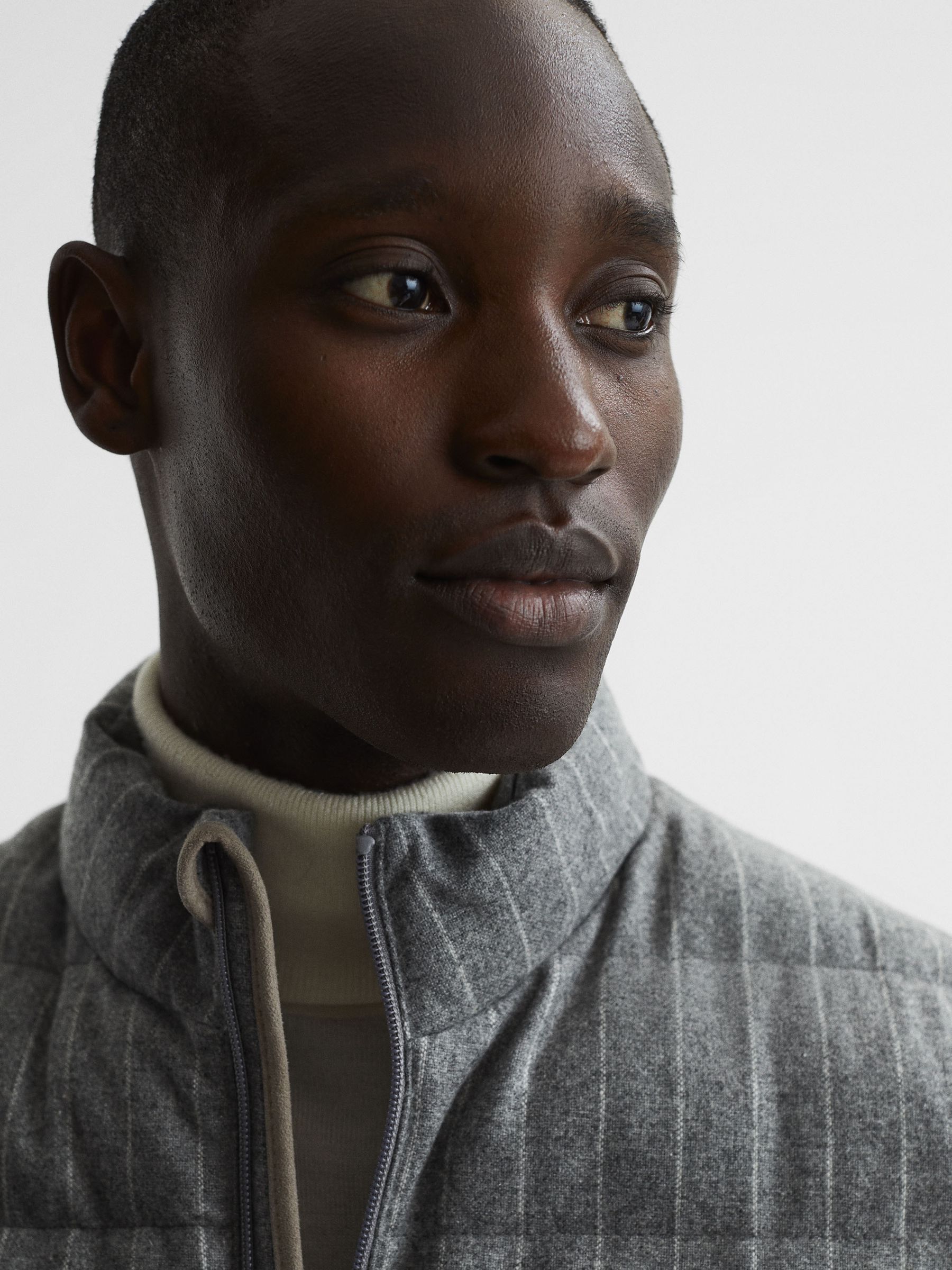 Quilted Gilet in Grey - Image 4 of 7