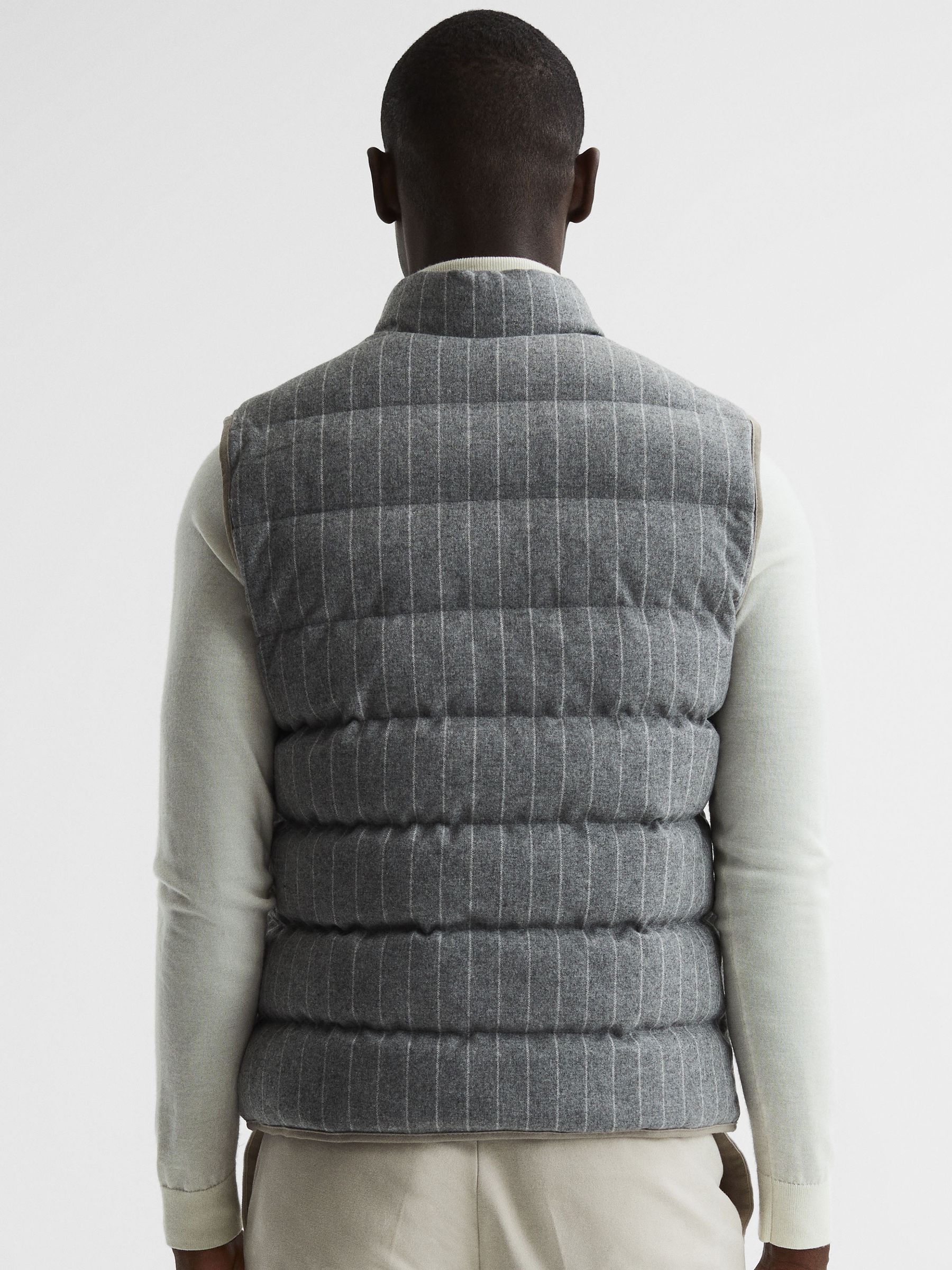 Quilted Gilet in Grey - Image 5 of 7