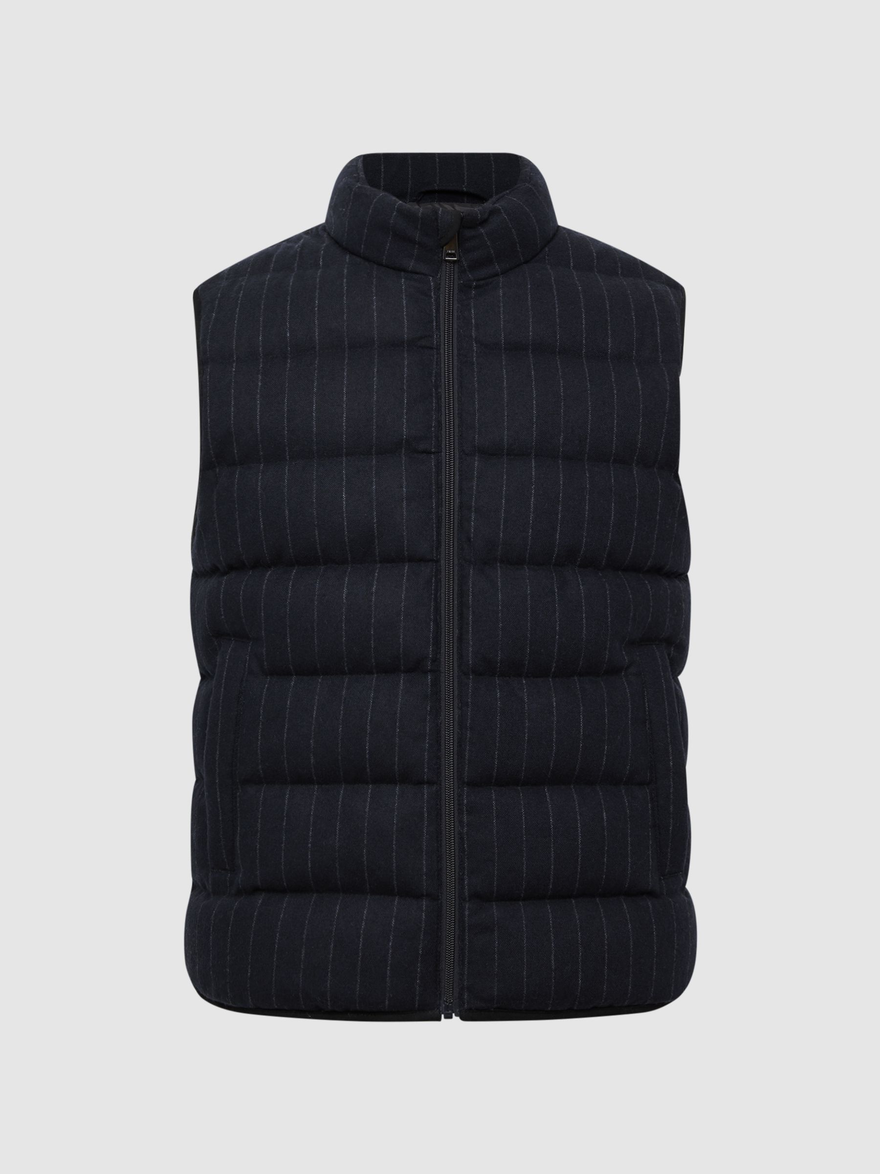 Quilted Gilet in Navy - Image 2 of 7