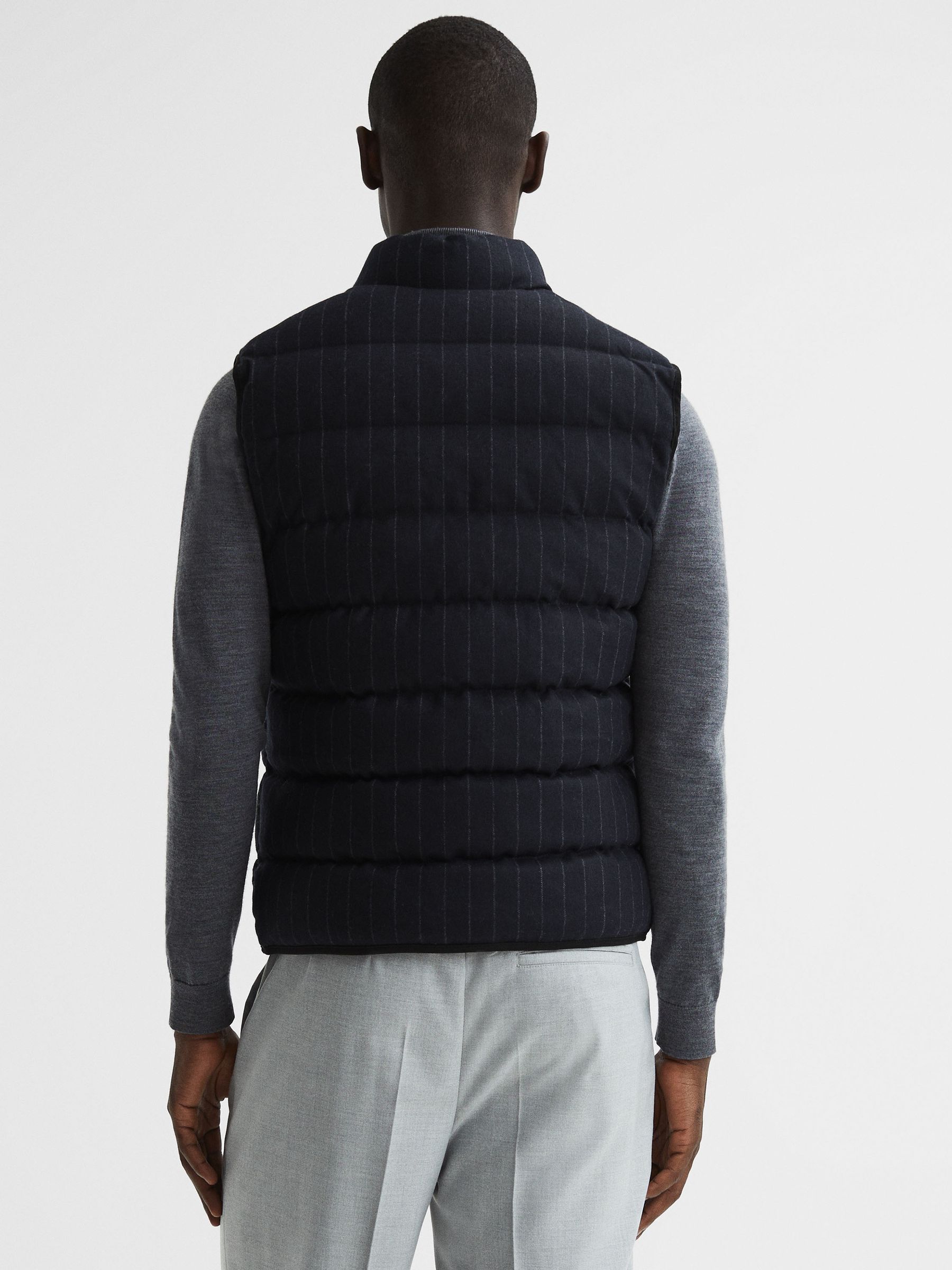 Quilted Gilet in Navy - Image 5 of 7