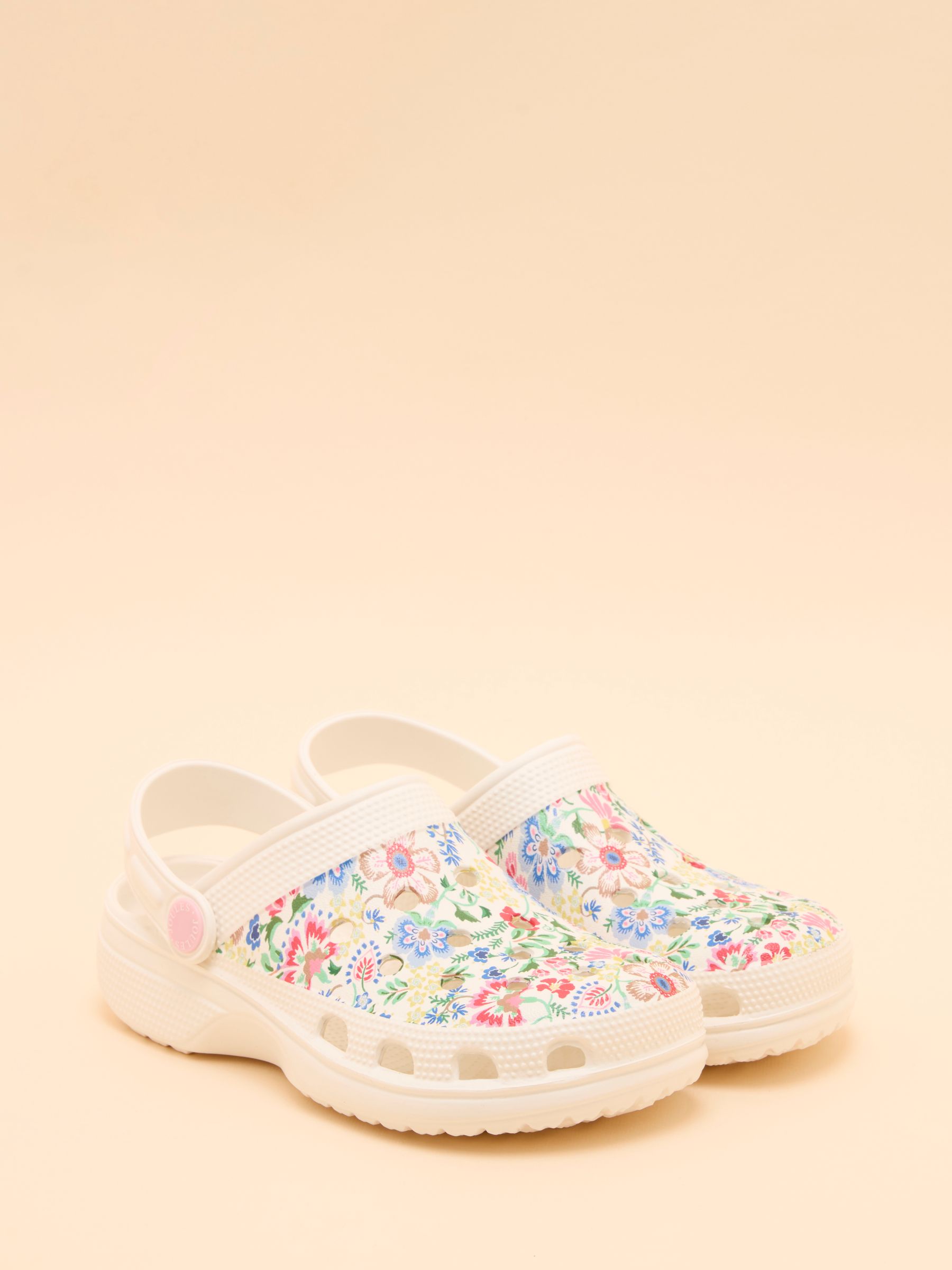 Kids' Poole Cream Floral Slip On Clogs - Image 2 of 5