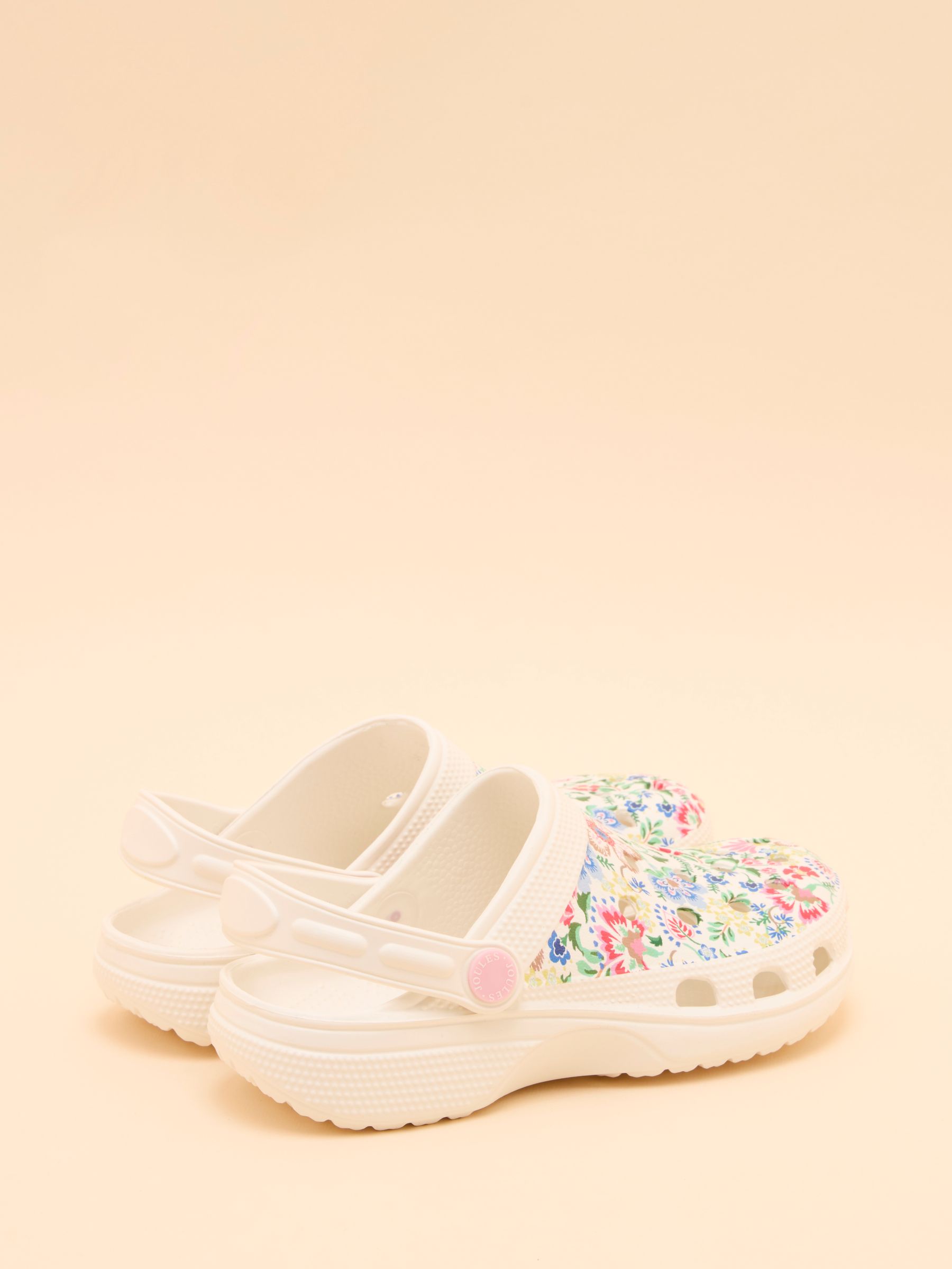 Kids' Poole Cream Floral Slip On Clogs - Image 3 of 5