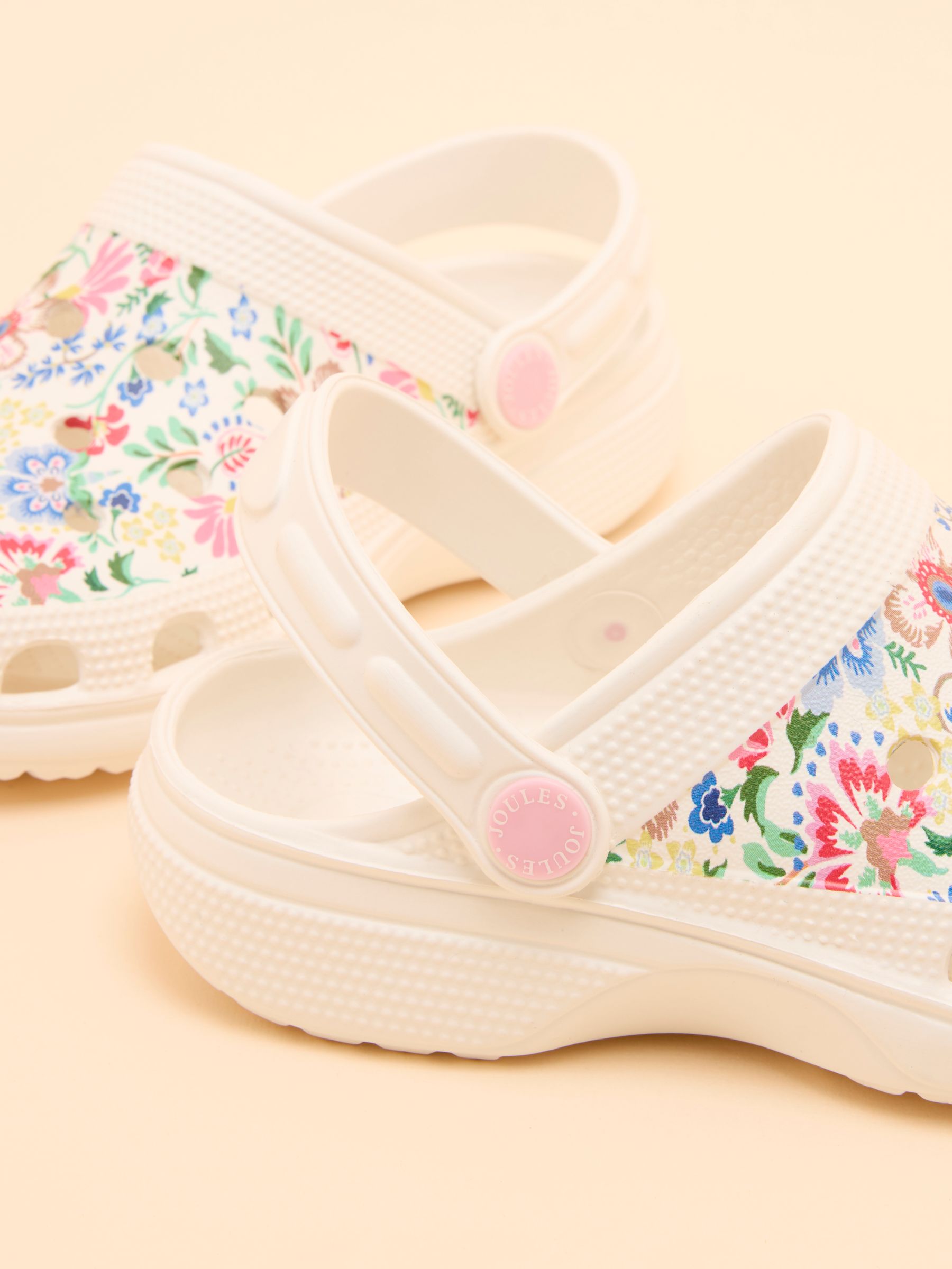 Kids' Poole Cream Floral Slip On Clogs - Image 5 of 5