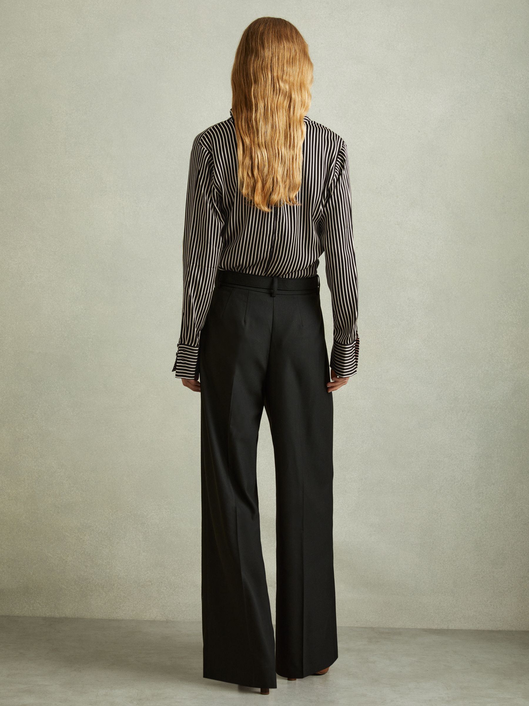 Addison Black Striped Cowl Neck Top - Image 5 of 6