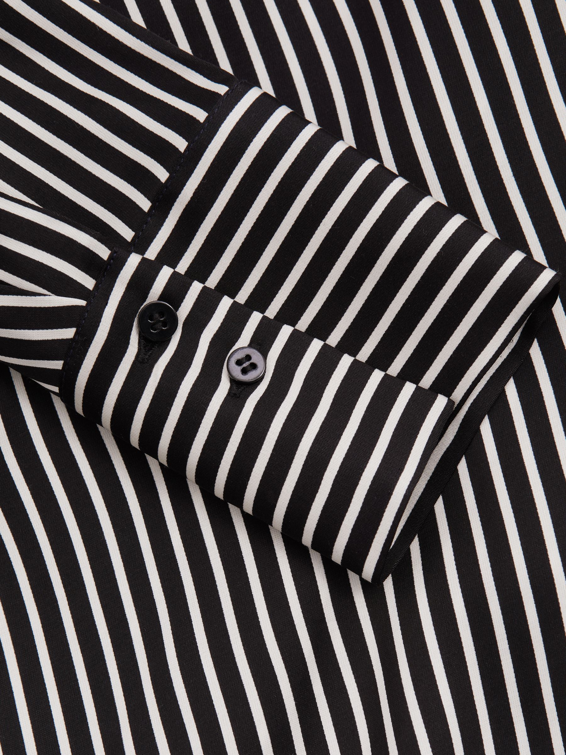 Addison Black Striped Cowl Neck Top - Image 6 of 6